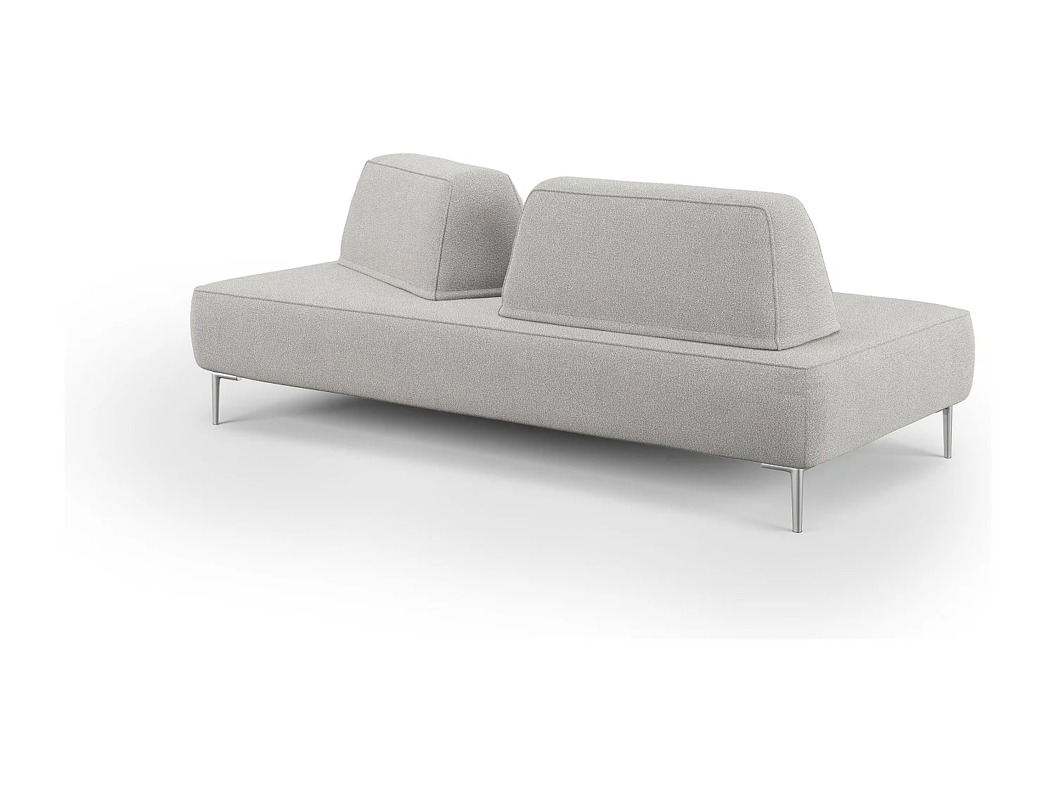 Newton modulares Sofa mit beweglichen Rückenlehnen T07 212 cm grau
