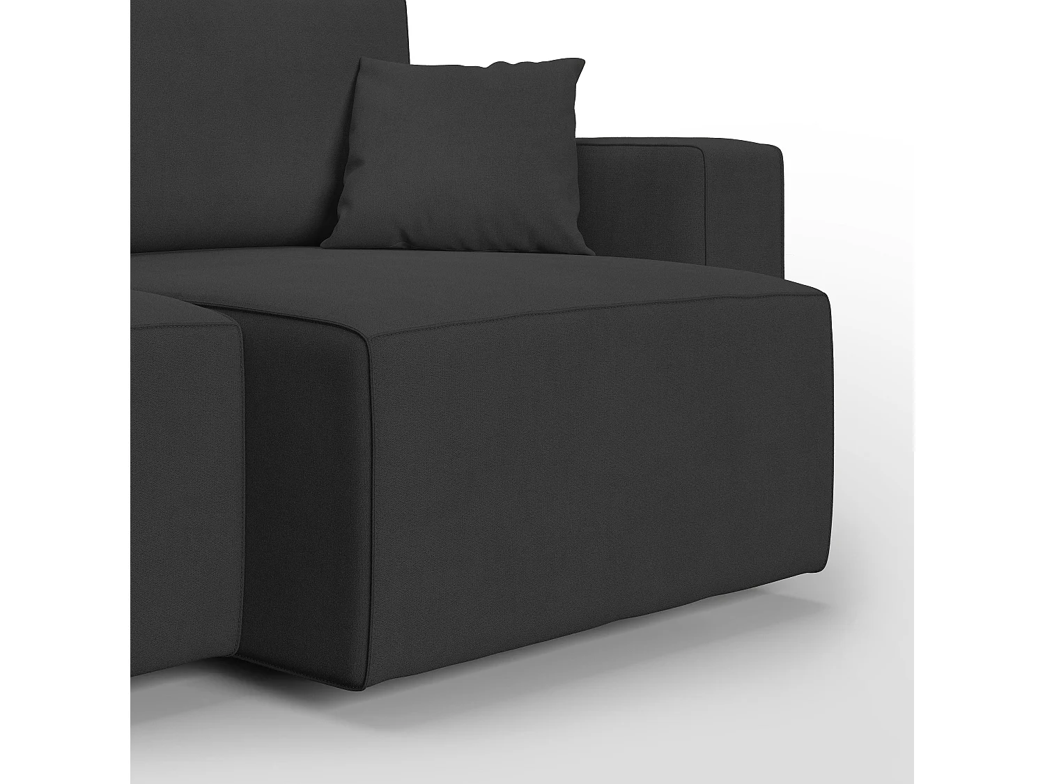 Morfeo Sofa mit ausziehbaren Sitzen aus weichem wasserfestem Stoff T02 215 cm schwarz