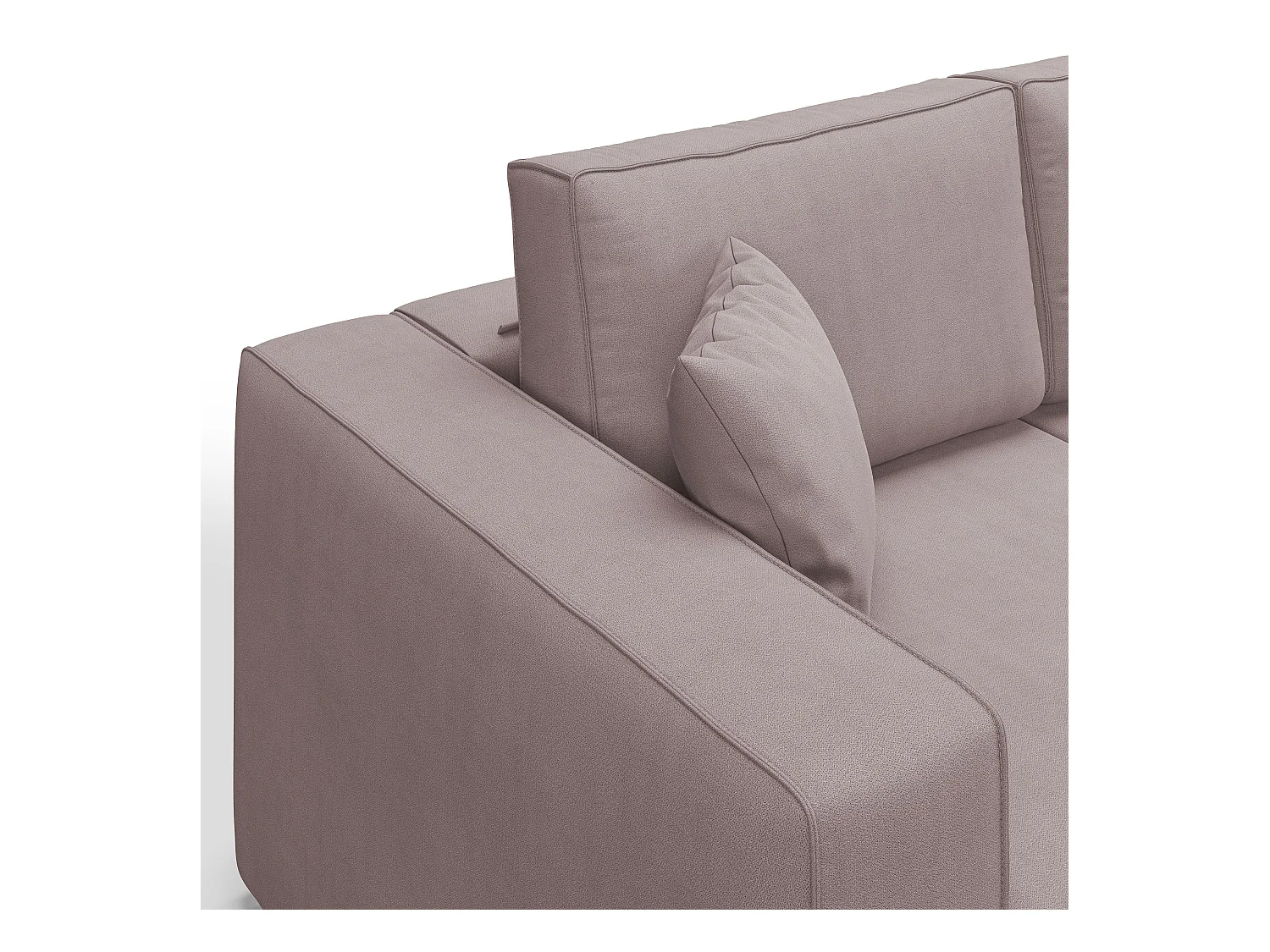 Morfeo Canapé avec 3 assises amovibles en tissu doux imperméable T02 245 cm rose