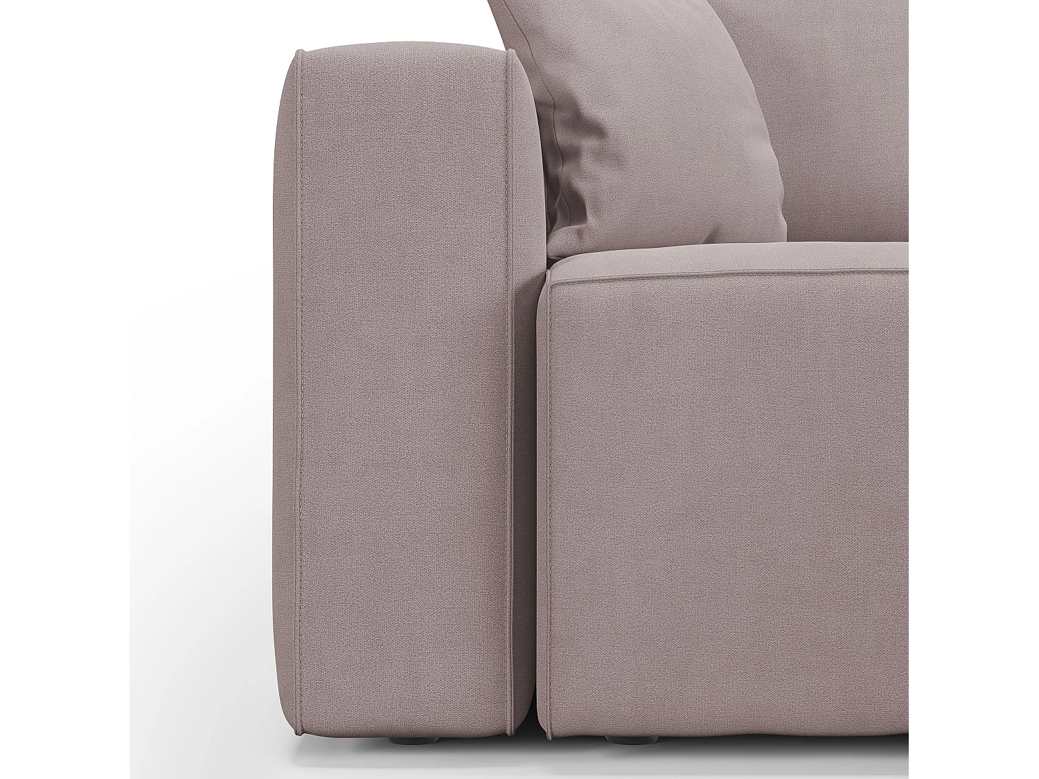 Morfeo Canapé avec 3 assises amovibles en tissu doux imperméable T02 245 cm rose