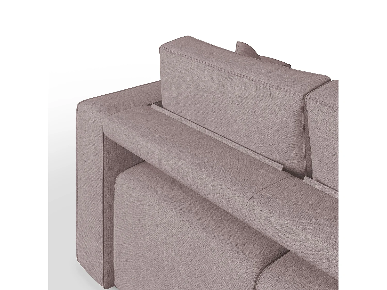 Morfeo Canapé avec 3 assises amovibles en tissu doux imperméable T02 245 cm rose