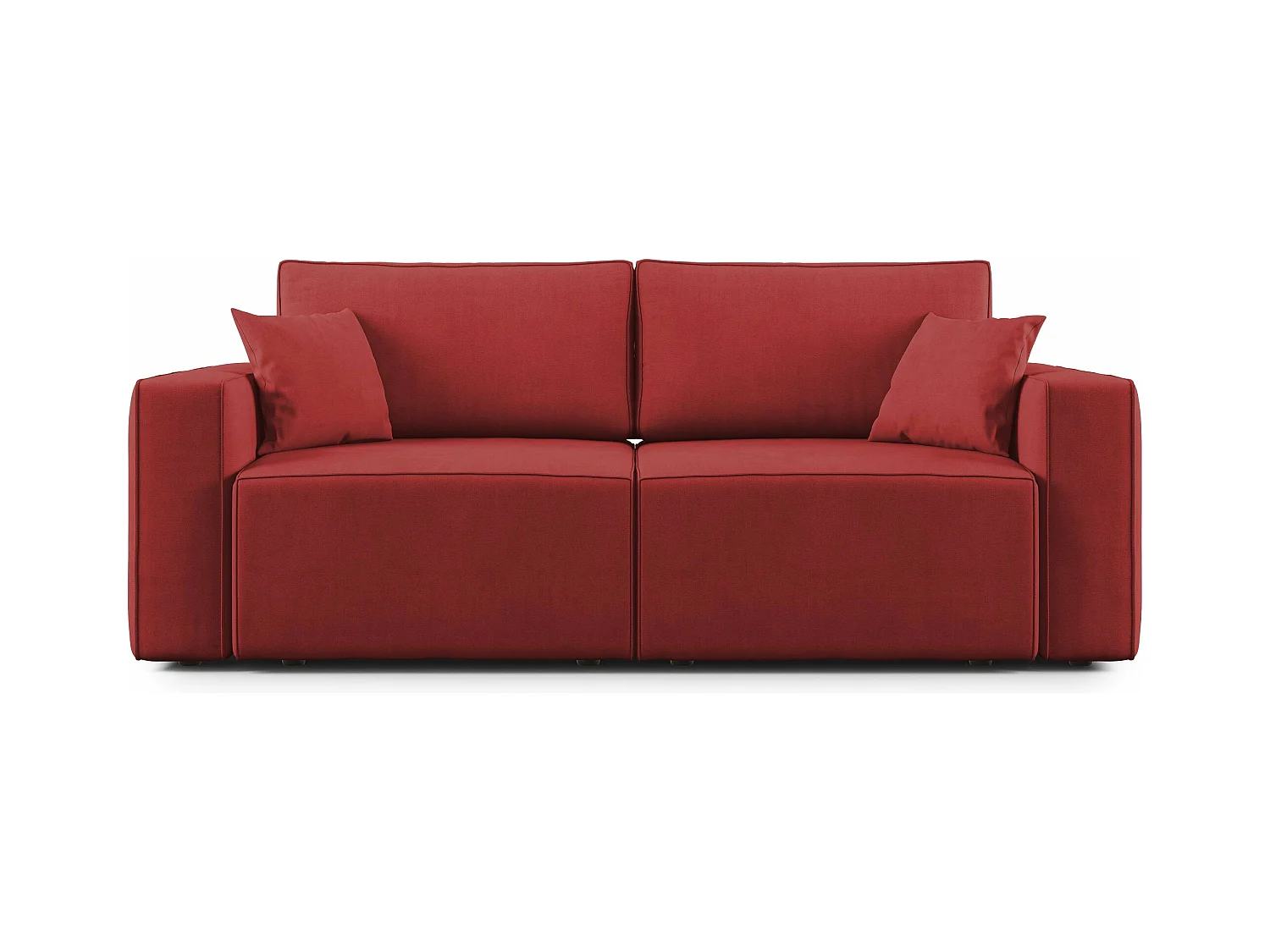 Morfeo Canapé avec assise amovible en tissu imperméable T02 180 cm rouge