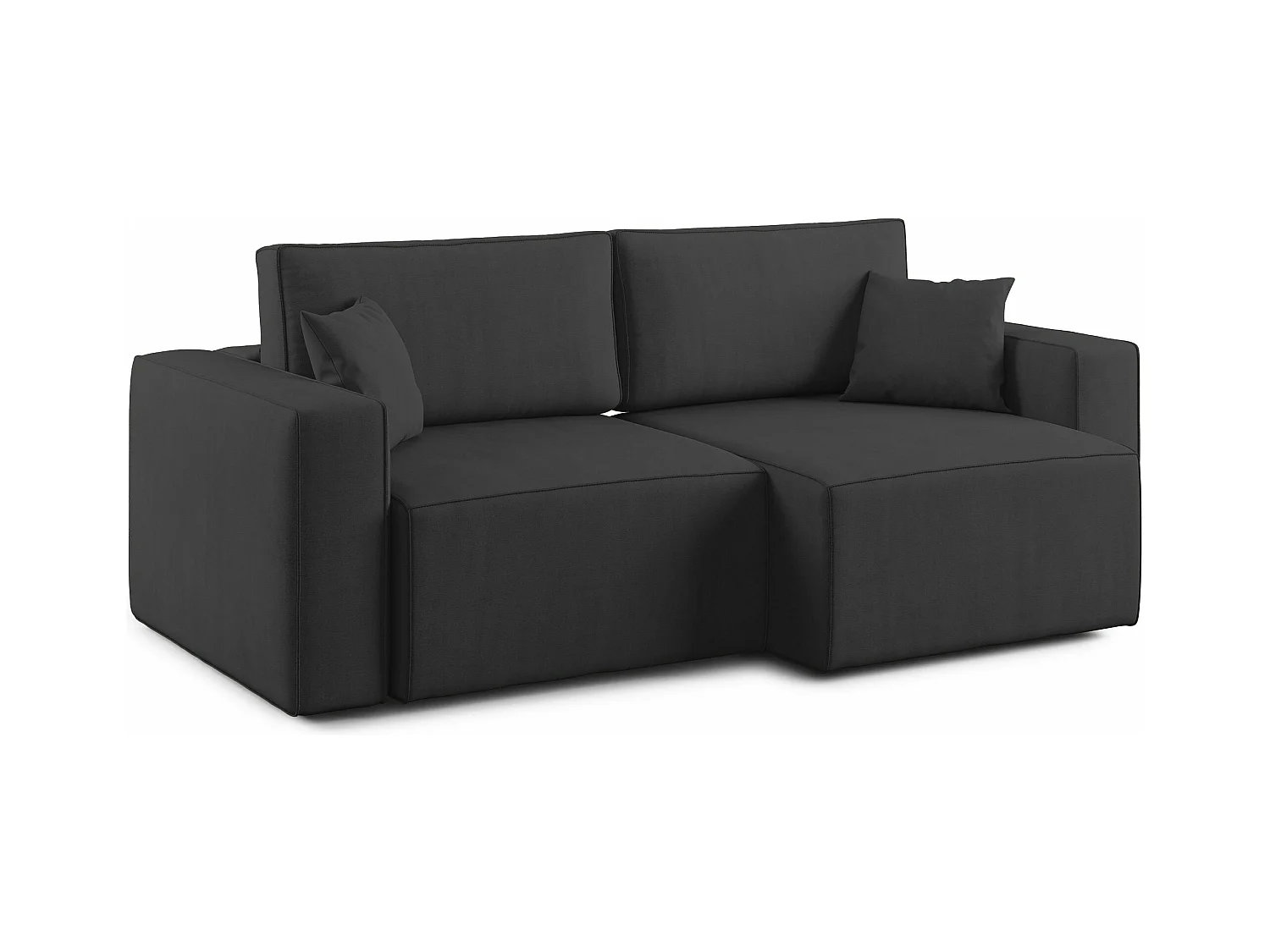 Morfeo Canapé avec assise amovible en tissu imperméable T02 180 cm noir