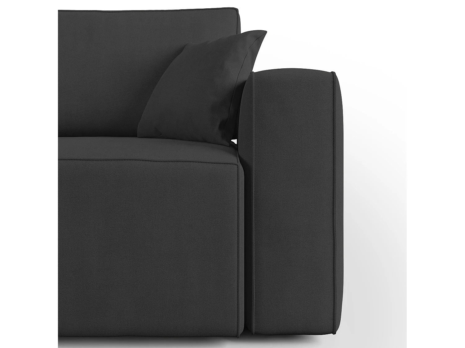 Morfeo Divano in tessuto impermeabile 180 cm  nero