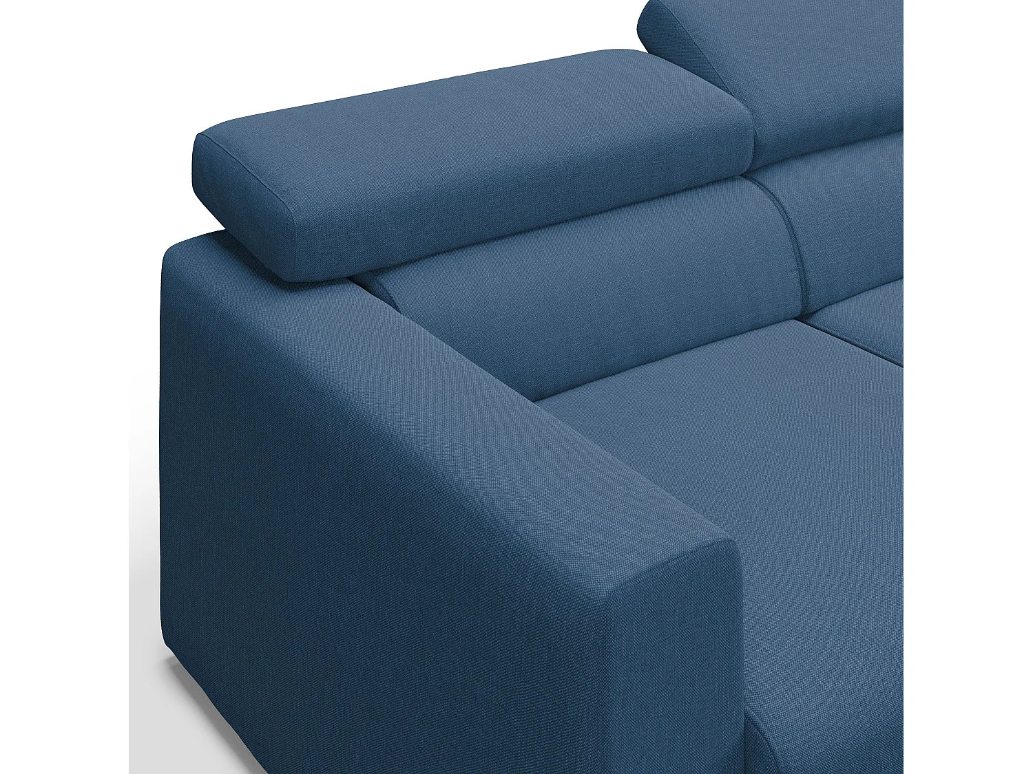 Dylan 3-Sitzer-Sofa mit Bettkastenauszug aus wasserfestem Baumwollartigem Stoff T13 240 cm blau