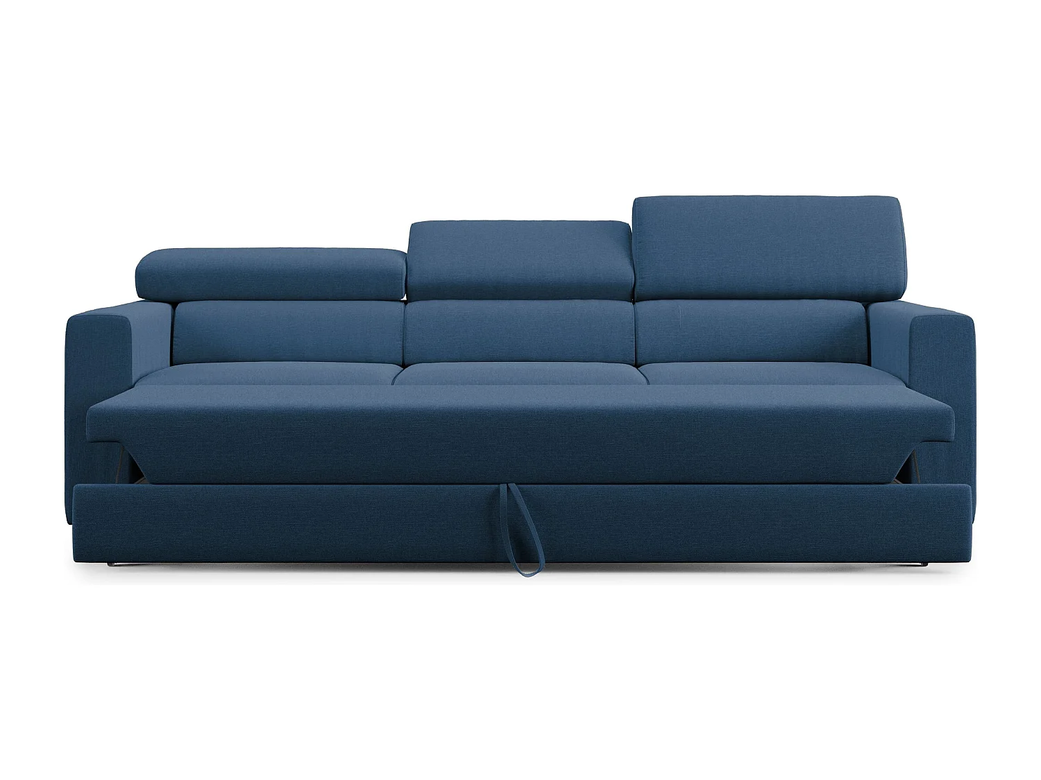 Dylan 3-Sitzer-Sofa mit Bettkastenauszug aus wasserfestem Baumwollartigem Stoff T13 240 cm blau