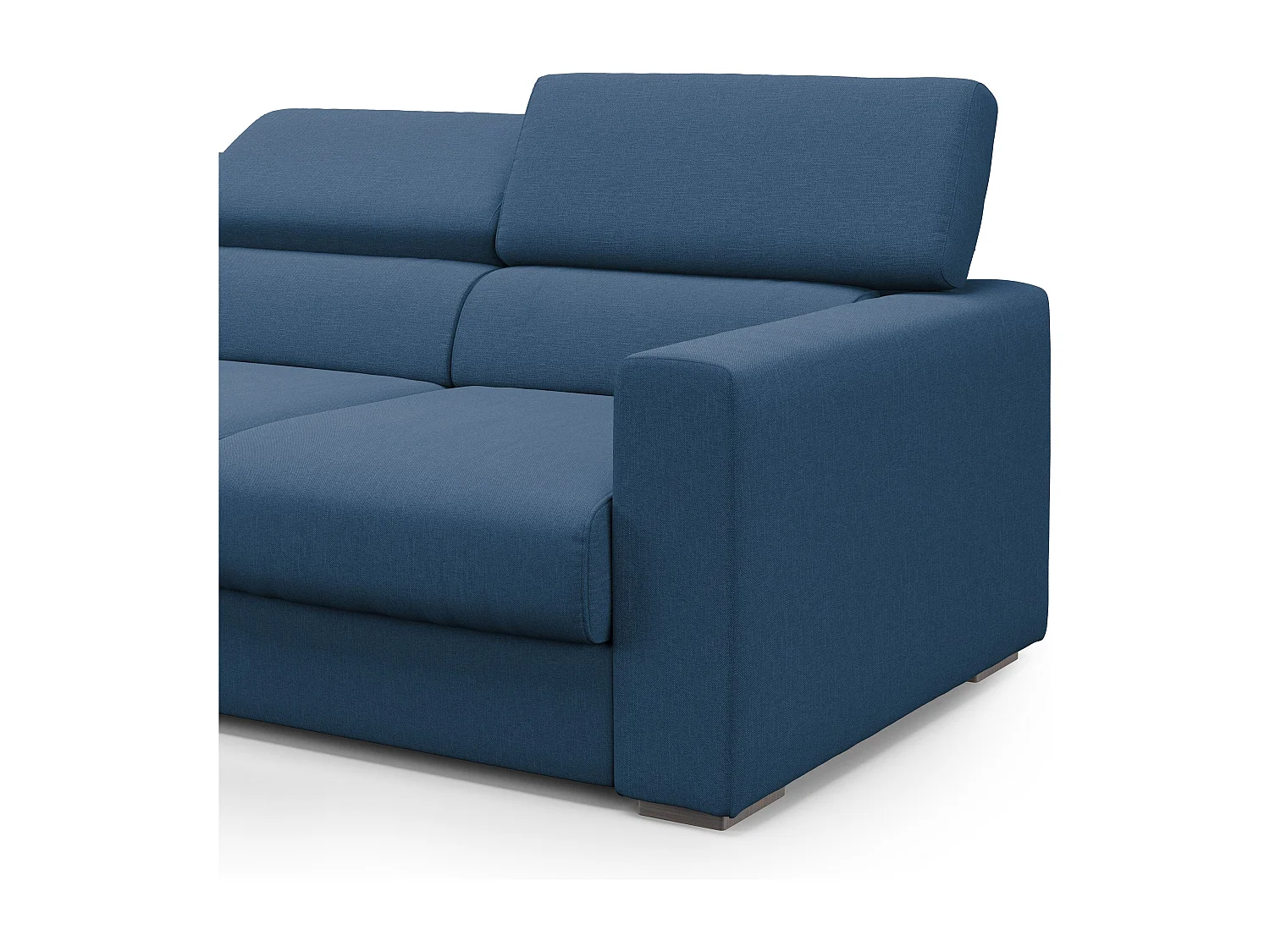 Dylan 3-Sitzer-Sofa mit Bettkastenauszug aus wasserfestem Baumwollartigem Stoff T13 240 cm blau