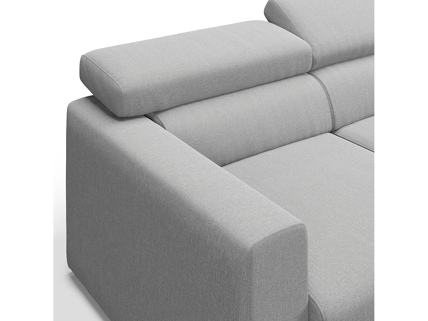Dylan 3-Sitzer-Sofa mit Bettkastenauszug aus wasserfestem Baumwollartigem Stoff T13 240 cm grau