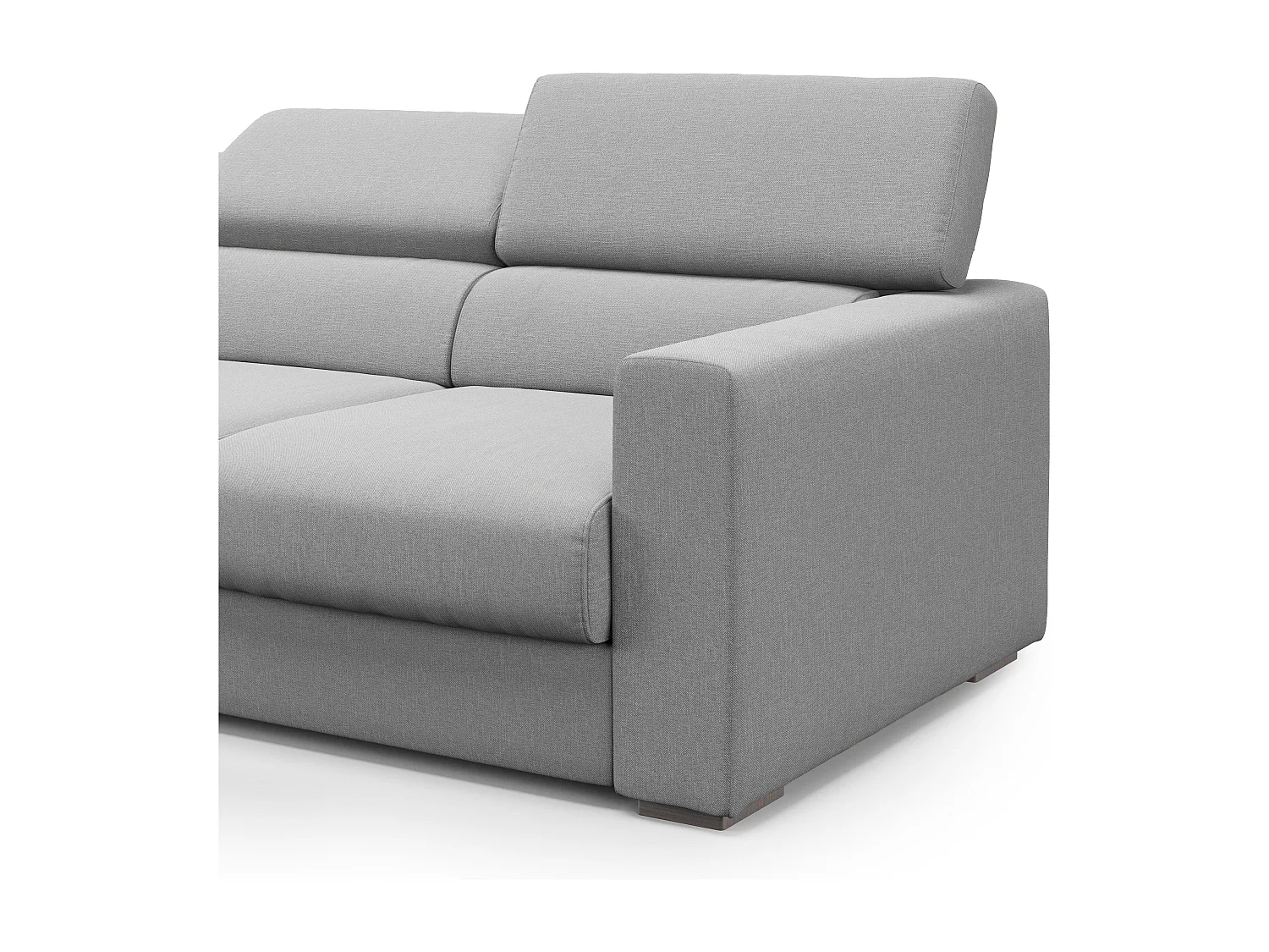 Dylan 3-Sitzer-Sofa mit Bettkastenauszug aus wasserfestem Baumwollartigem Stoff T13 240 cm grau