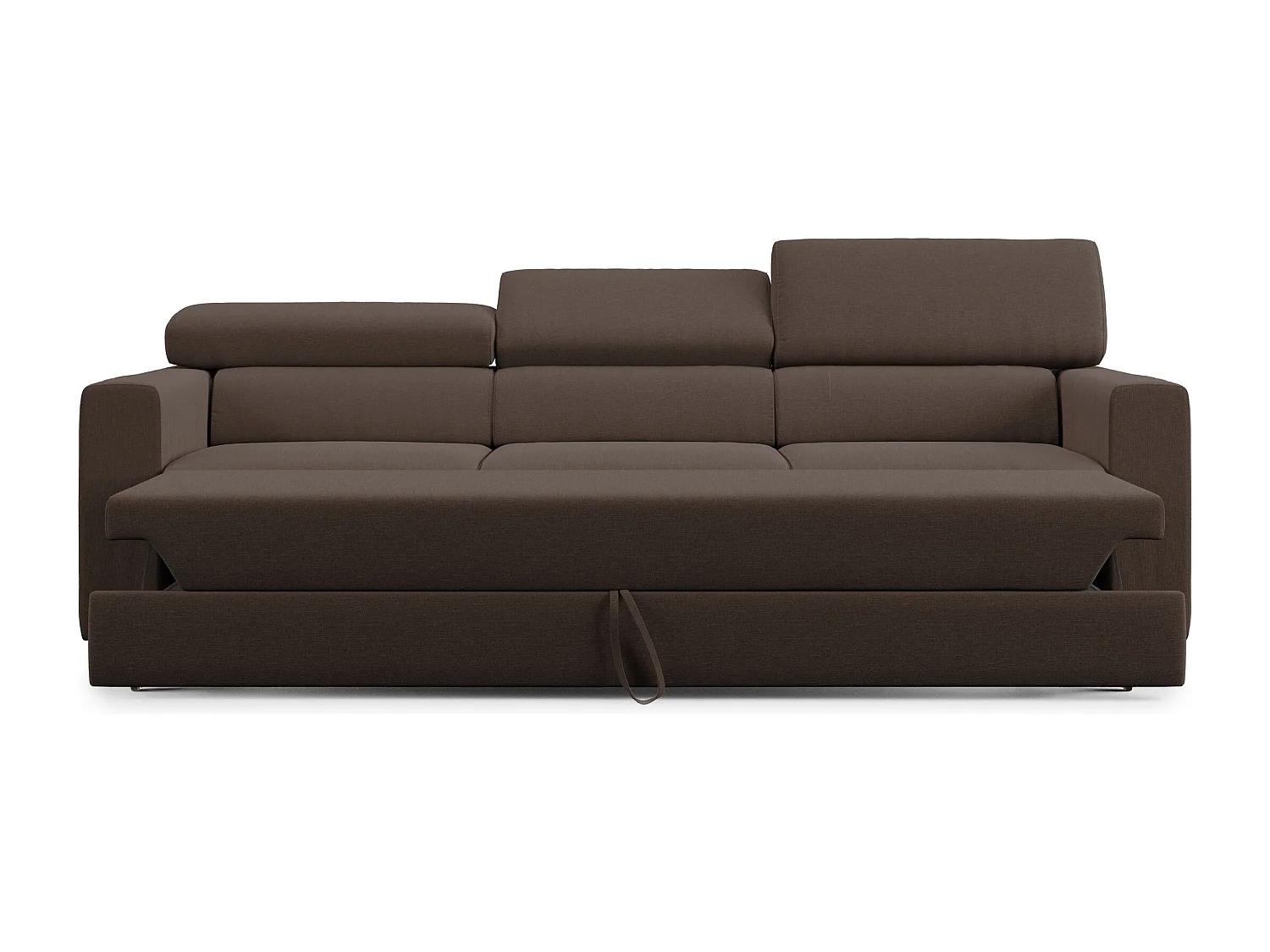 Dylan 3-Sitzer-Sofa mit Bettkastenauszug aus wasserfestem Baumwollartigem Stoff T13 240 cm braun