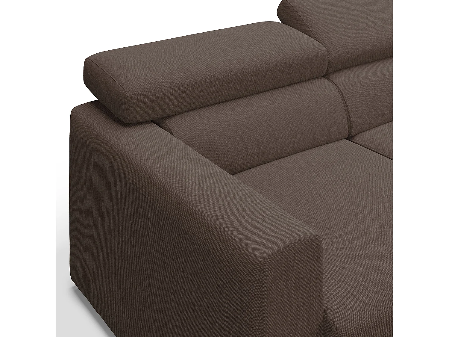 Dylan 3-Sitzer-Sofa mit Bettkastenauszug aus wasserfestem Baumwollartigem Stoff T13 240 cm braun