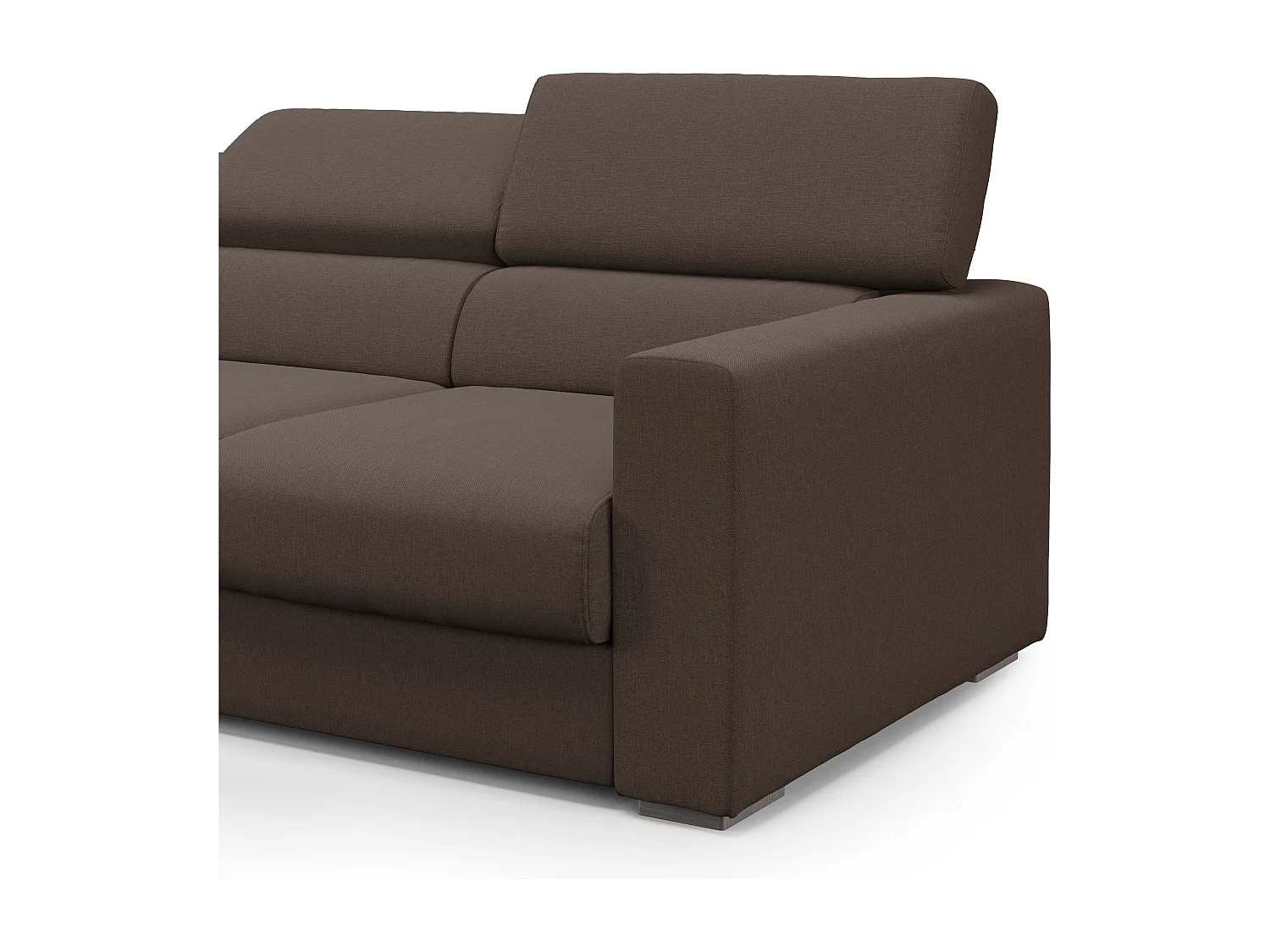 Dylan 3-Sitzer-Sofa mit Bettkastenauszug aus wasserfestem Baumwollartigem Stoff T13 240 cm braun