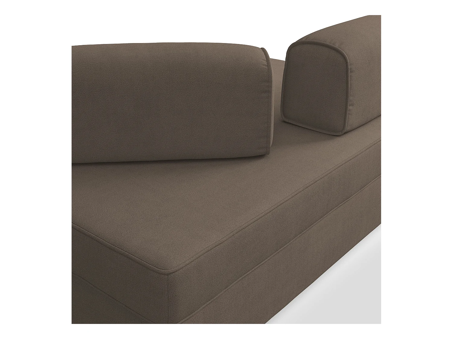 Liberty Canapé sans pouf amovible et dossier amovible en tissu imperméable T02 200 cm brun