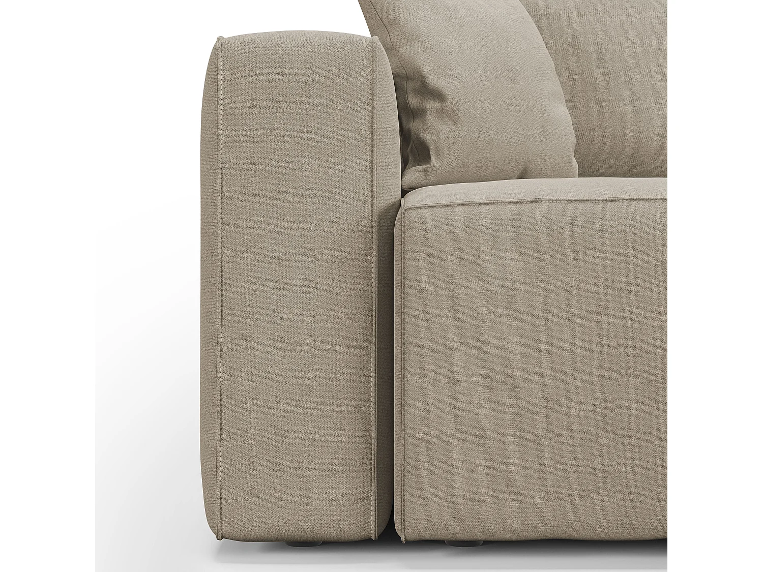 Morfeo Sofa mit 3 asuziehbaren Sitzen aus weichem wasserfestem Stoffe T02 245 cm beige