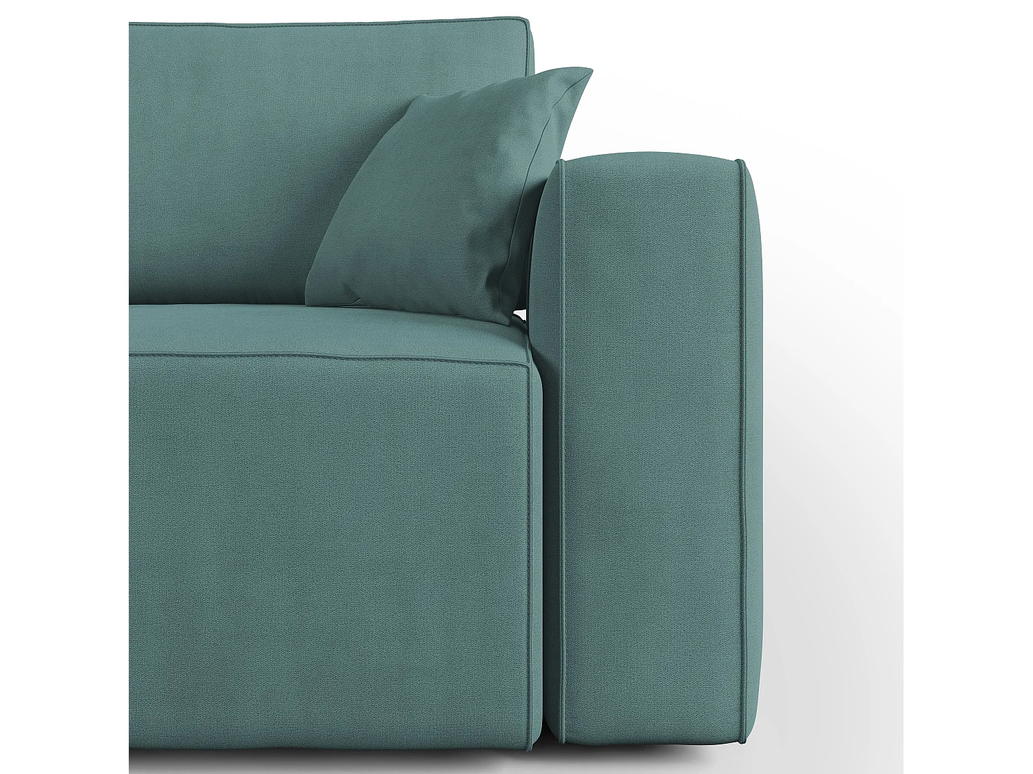 Morfeo Sofá con asiento extraíble en tela impermeable 180 cm Azul Petróleo