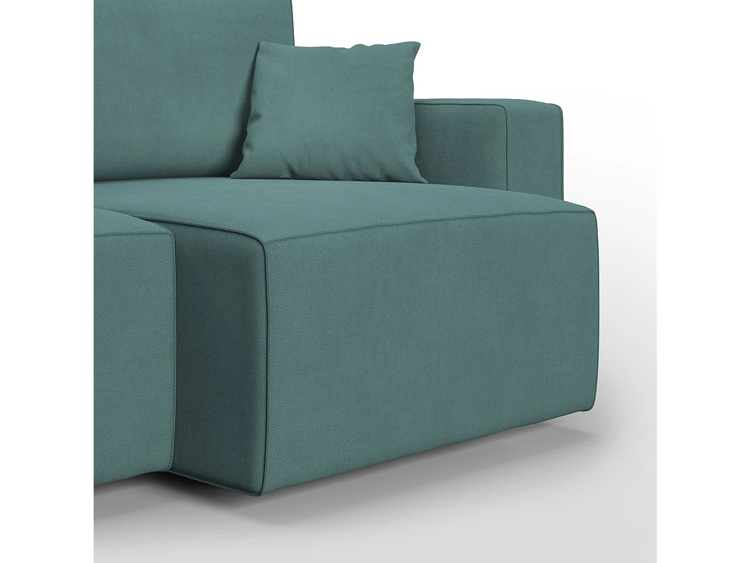 Morfeo Sofá con asiento extraíble en tela impermeable 180 cm Azul Petróleo