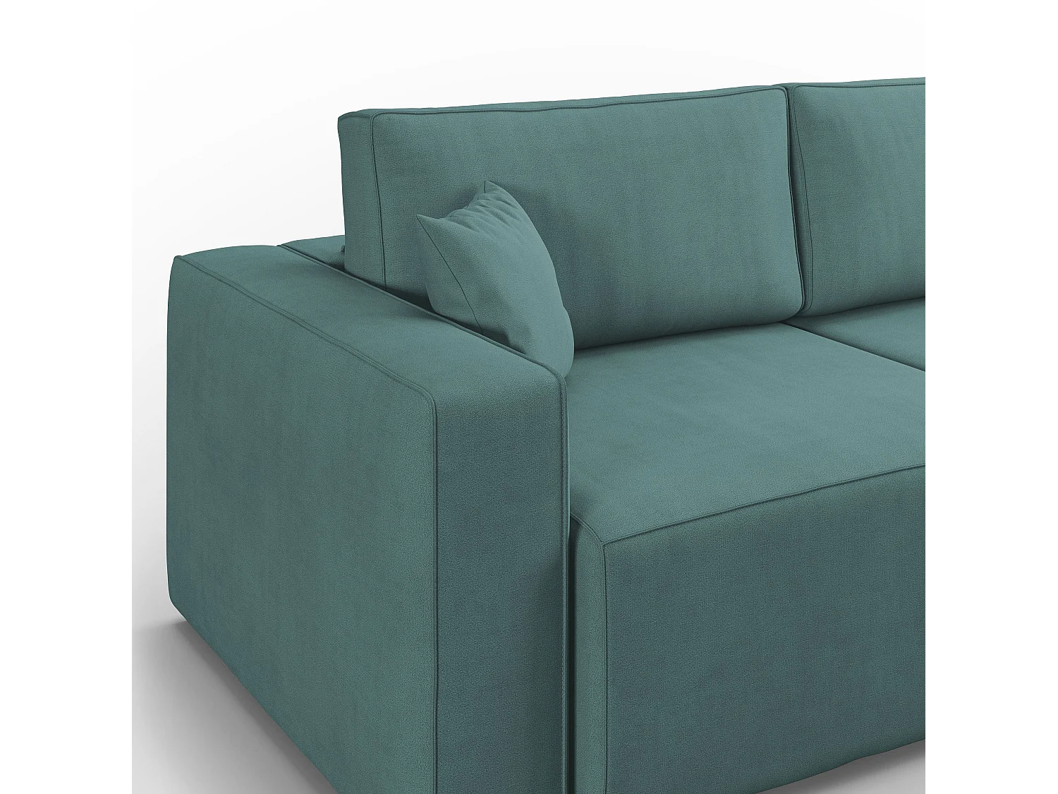 Morfeo Canapé avec assise amovible en tissu imperméable T02 180 cm bleu canard