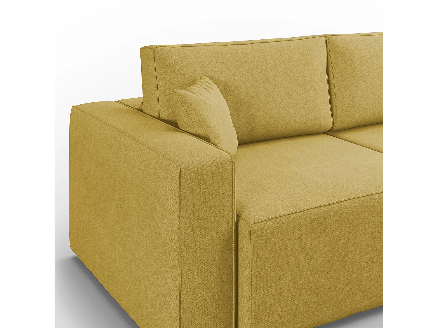 Morfeo Sofá con asiento extraíble en tela impermeable 180 cm Amarillo