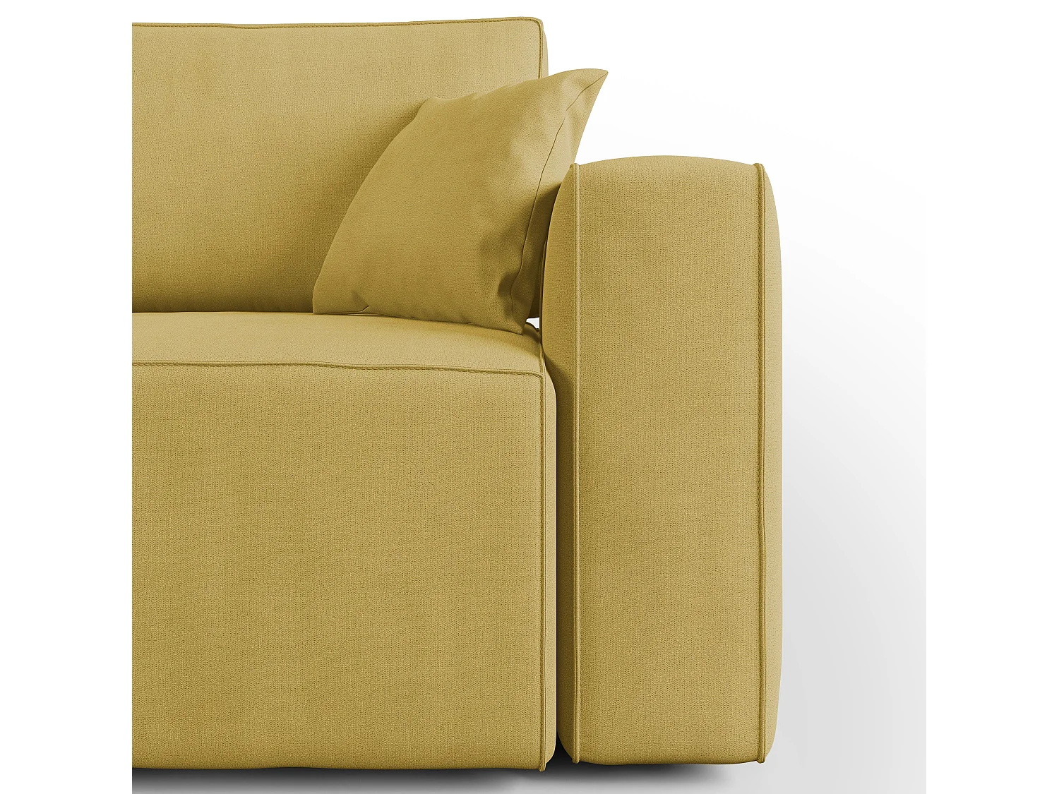 Morfeo Sofá con asiento extraíble en tela impermeable 180 cm Amarillo