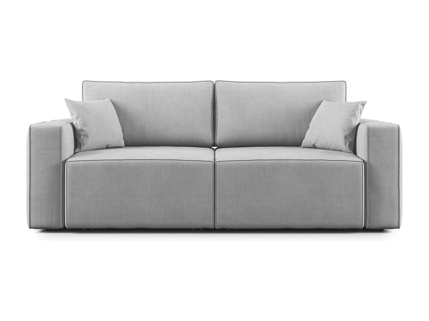 Morfeo Sofá con asiento extraíble en tela impermeable 215 cm Gris Claro