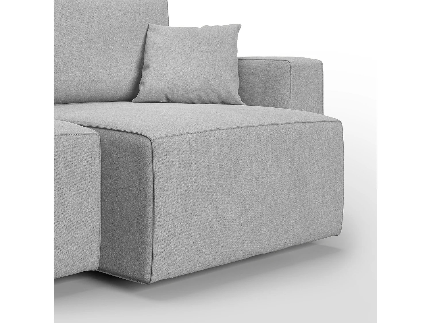 Morfeo Sofá con asiento extraíble en tela impermeable 215 cm Gris Claro