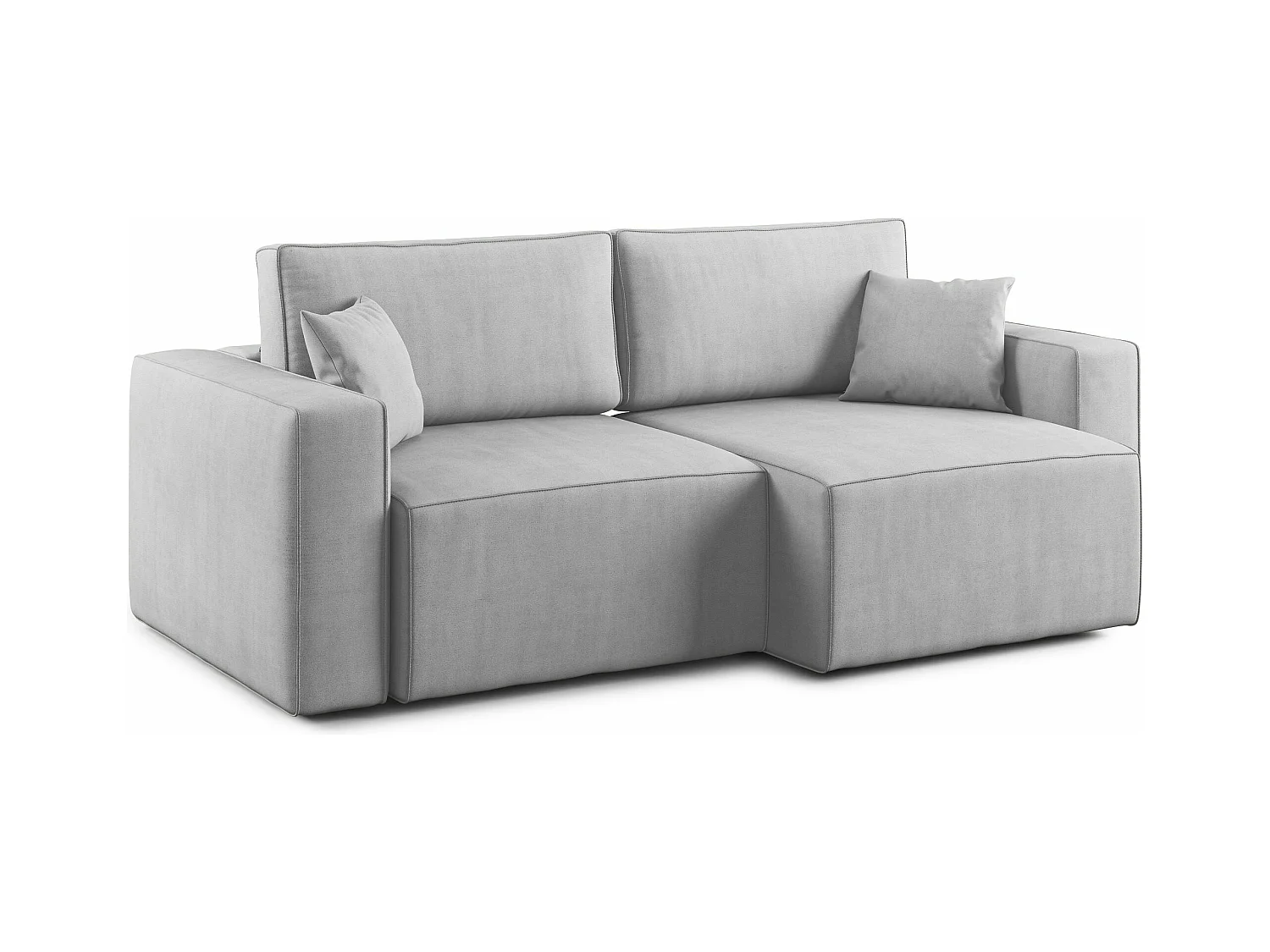 Morfeo Canapé avec assise amovible en tissu imperméable T02 215 cm gris clair