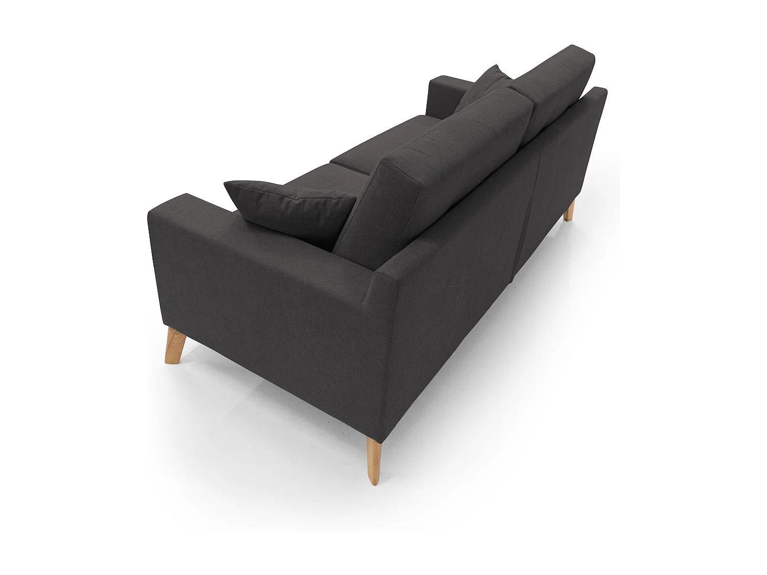 Danish Divano moderno in tessuto morbido impermeabile T02 206 cm nero