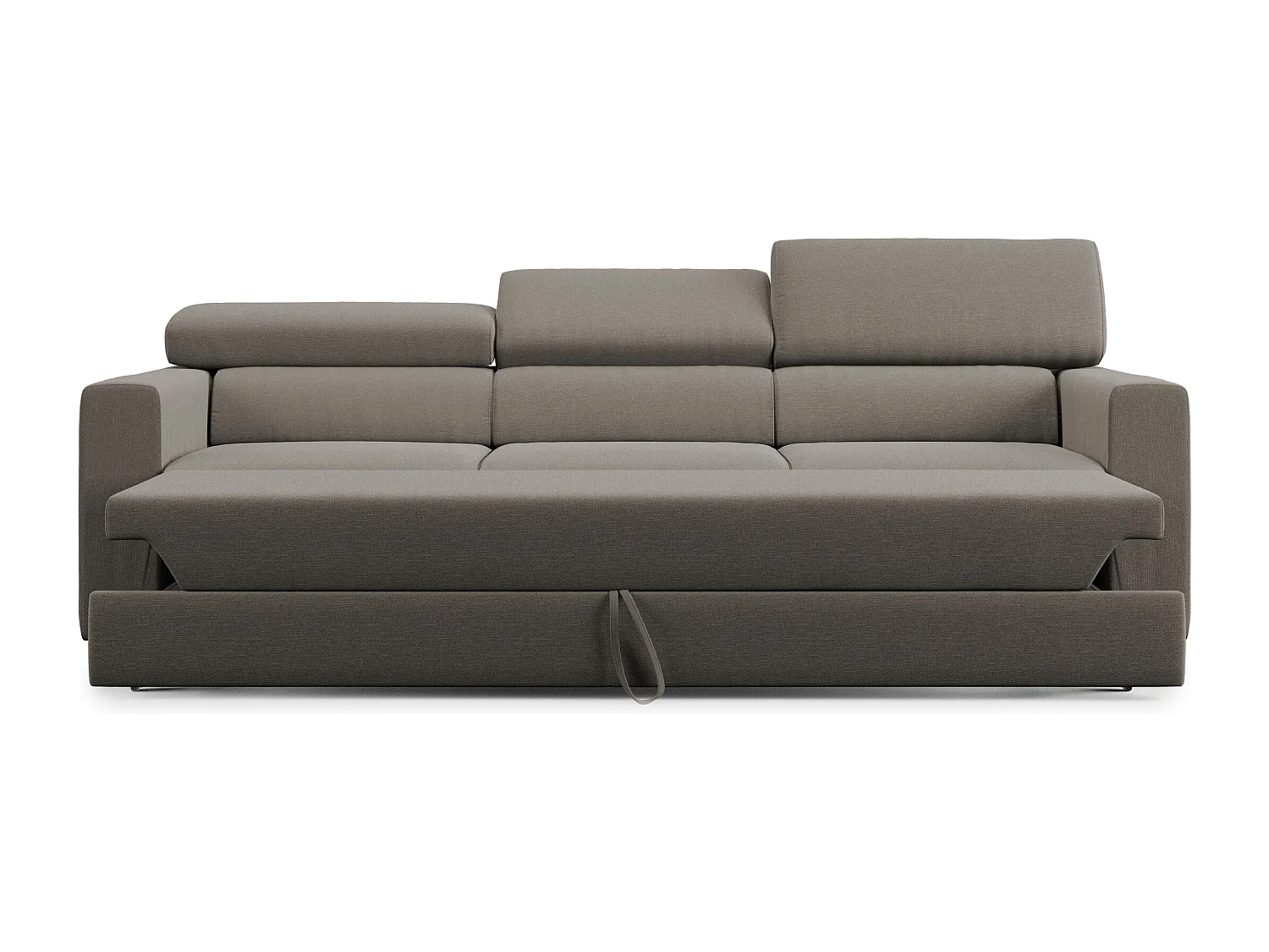 Dylan 3-Sitzer-Sofa mit Bettkastenauszug aus wasserfestem Baumwollartigem Stoff T13 240 cm taupe