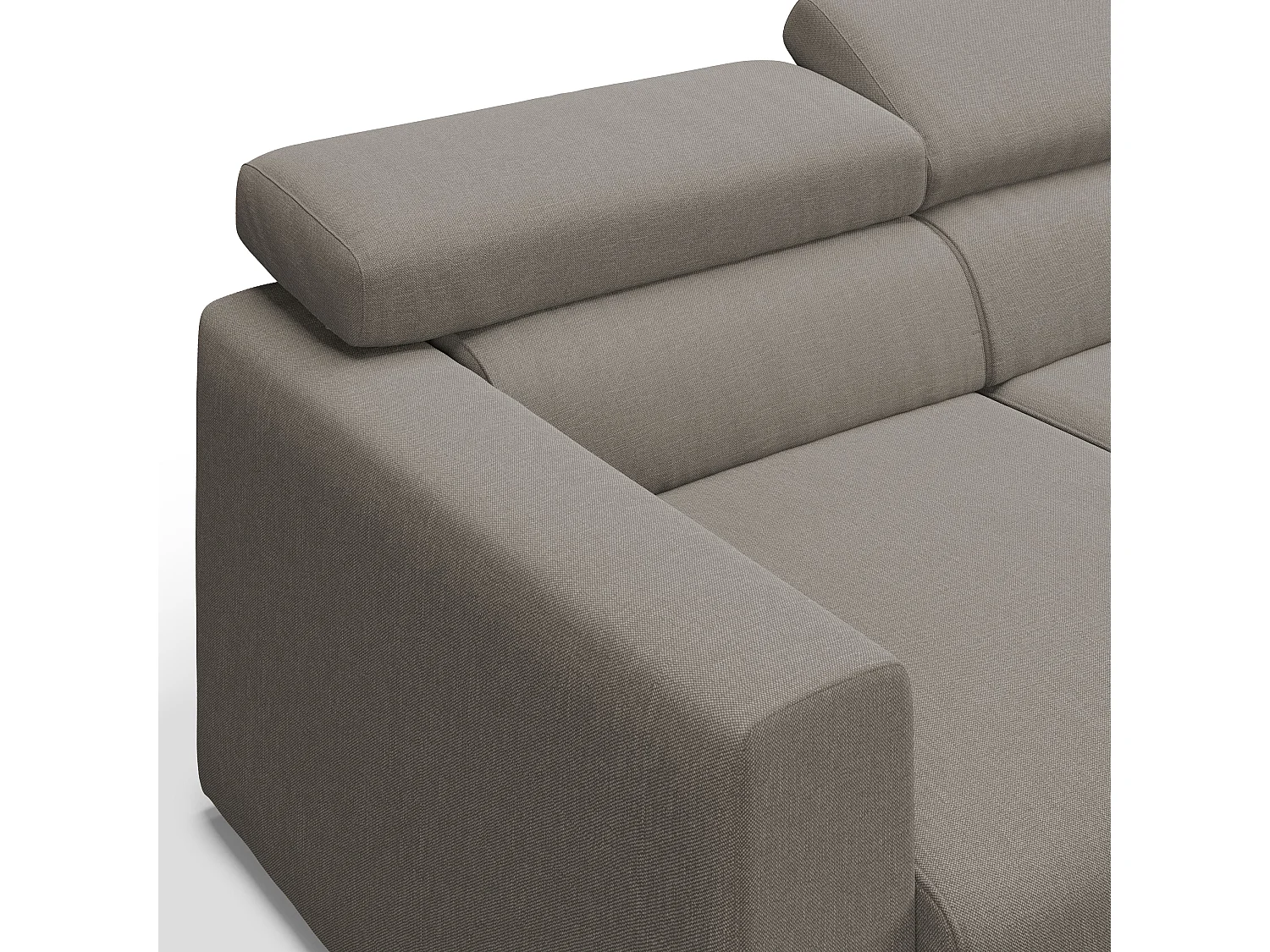 Dylan 3-Sitzer-Sofa mit Bettkastenauszug aus wasserfestem Baumwollartigem Stoff T13 240 cm taupe