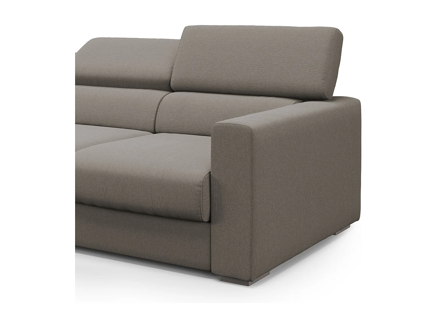 Dylan 3-Sitzer-Sofa mit Bettkastenauszug aus wasserfestem Baumwollartigem Stoff T13 240 cm taupe