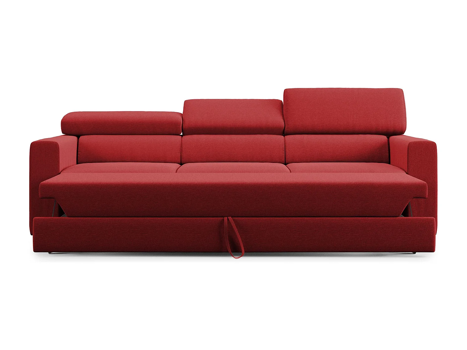 Dylan 3-Sitzer-Sofa mit Bettkastenauszug aus wasserfestem Baumwollartigem Stoff T13 240 cm rot