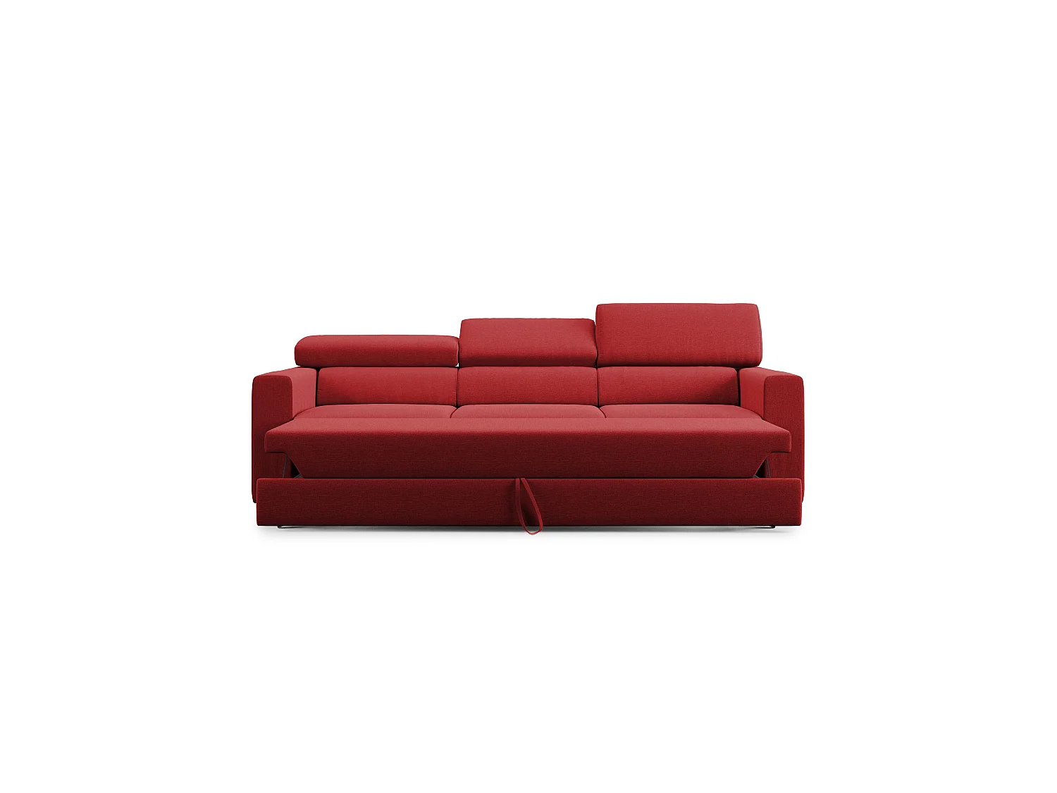 Dylan Divano a 3 sedute con estraibile a cassettone in tessuto simil cotone impermeabile T13 240 cm rosso