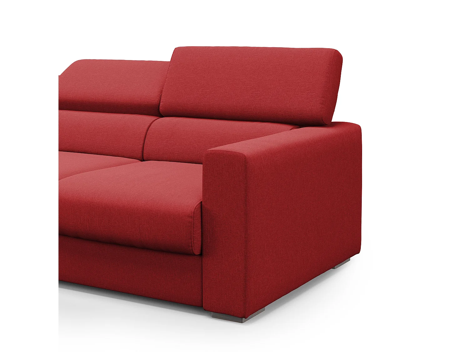 Dylan Divano a 3 sedute con estraibile a cassettone in tessuto simil cotone impermeabile T13 240 cm rosso