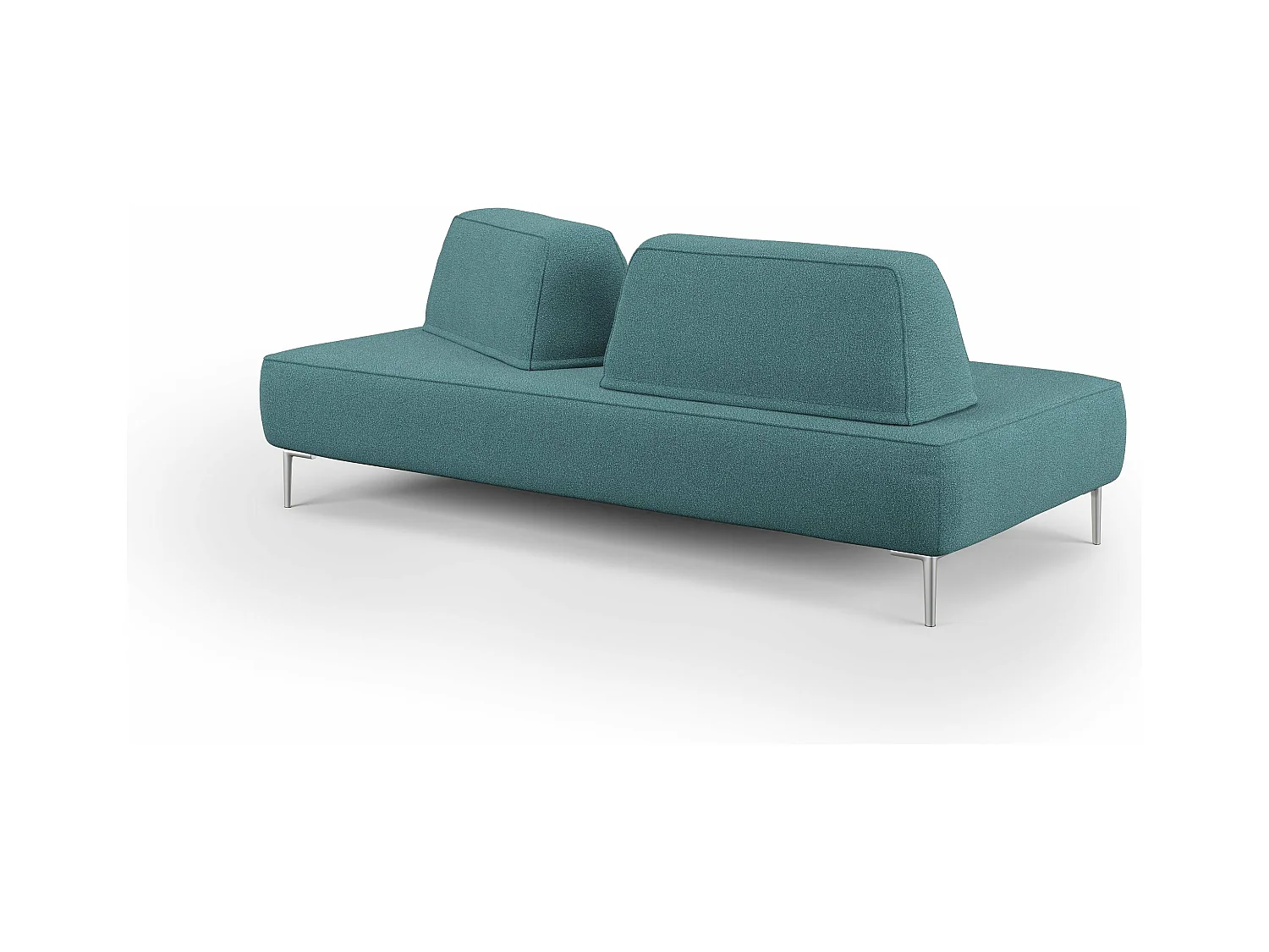 Newton Sofá modular con respaldos removibles 212 cm Azul Claro