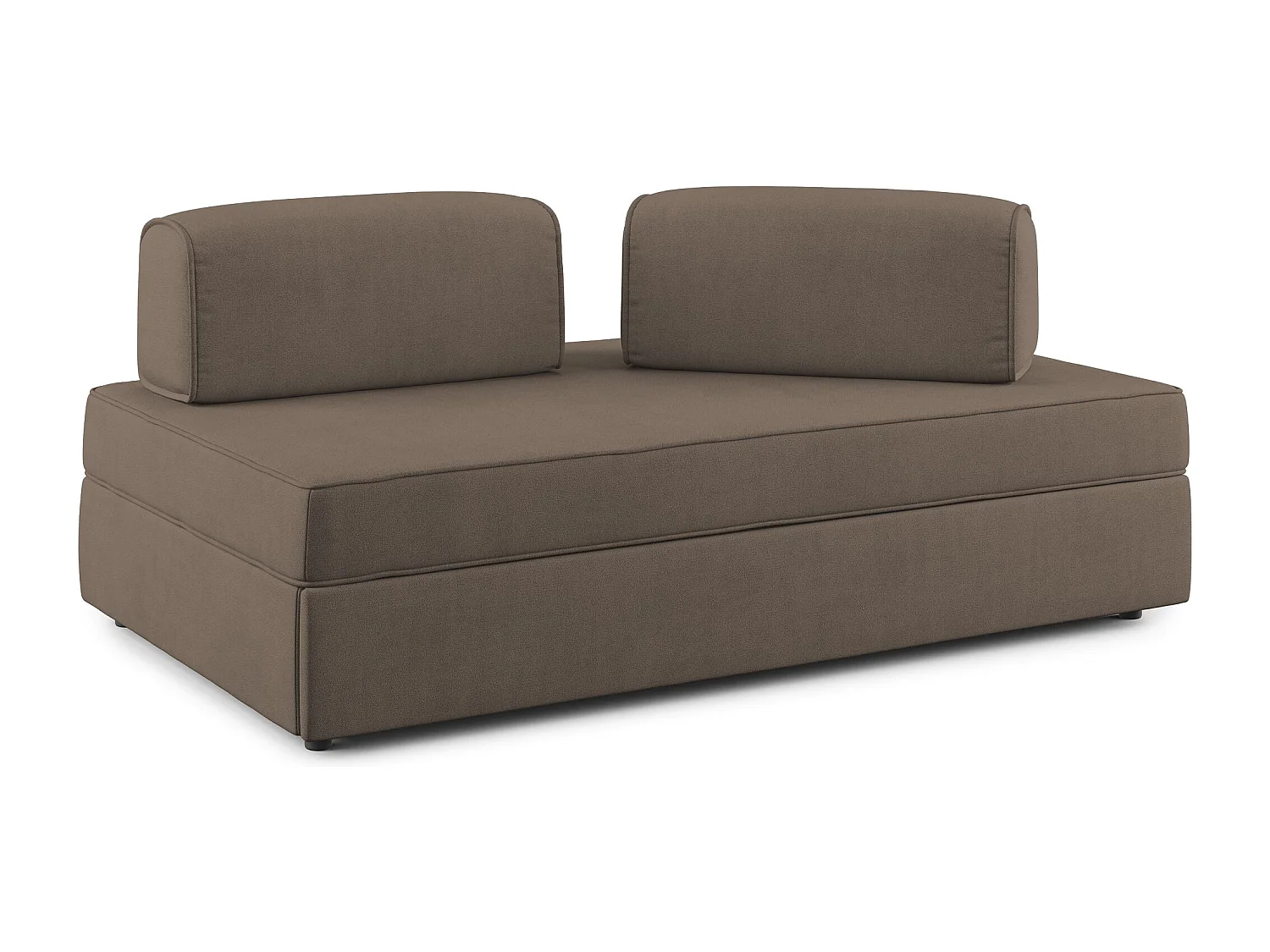 Liberty Sofa ohne ausziehbarer Ottomane mit beweglichen Rückenlehnen aus weichem wasserfestem Stoff T02 180 cm braun