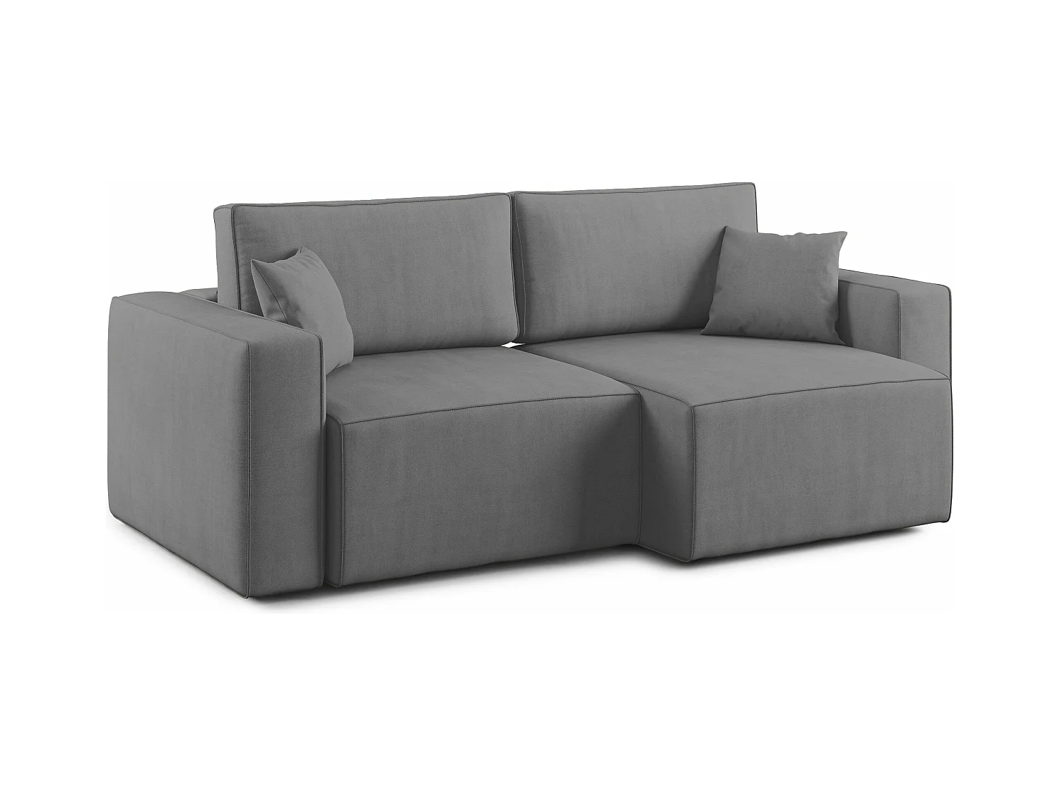Morfeo Canapé avec assise amovible en tissu imperméable T02 180 cm gris
