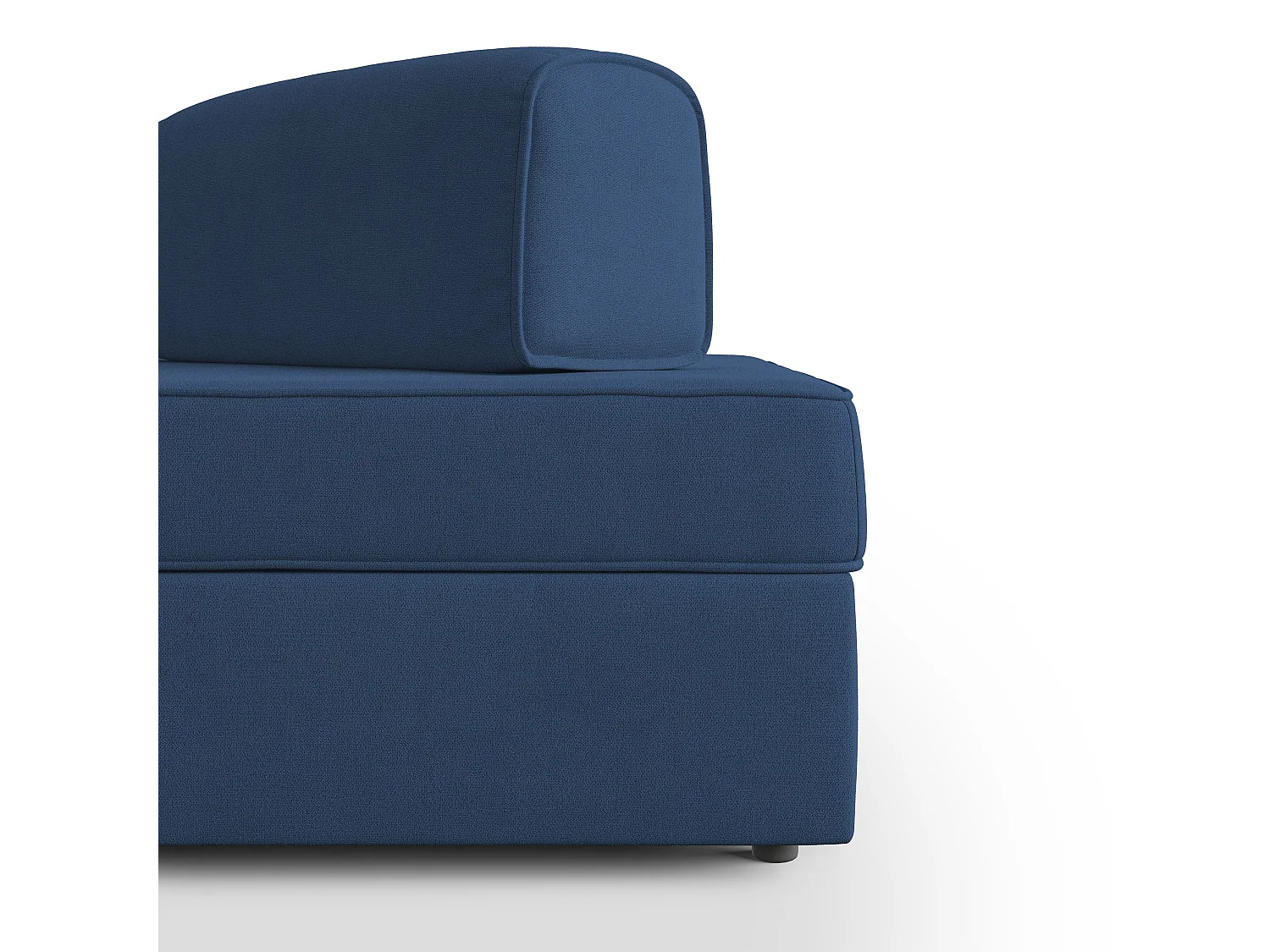 Liberty Canapé sans pouf amovible et dossier amovible en tissu imperméable T02 160 cm bleu
