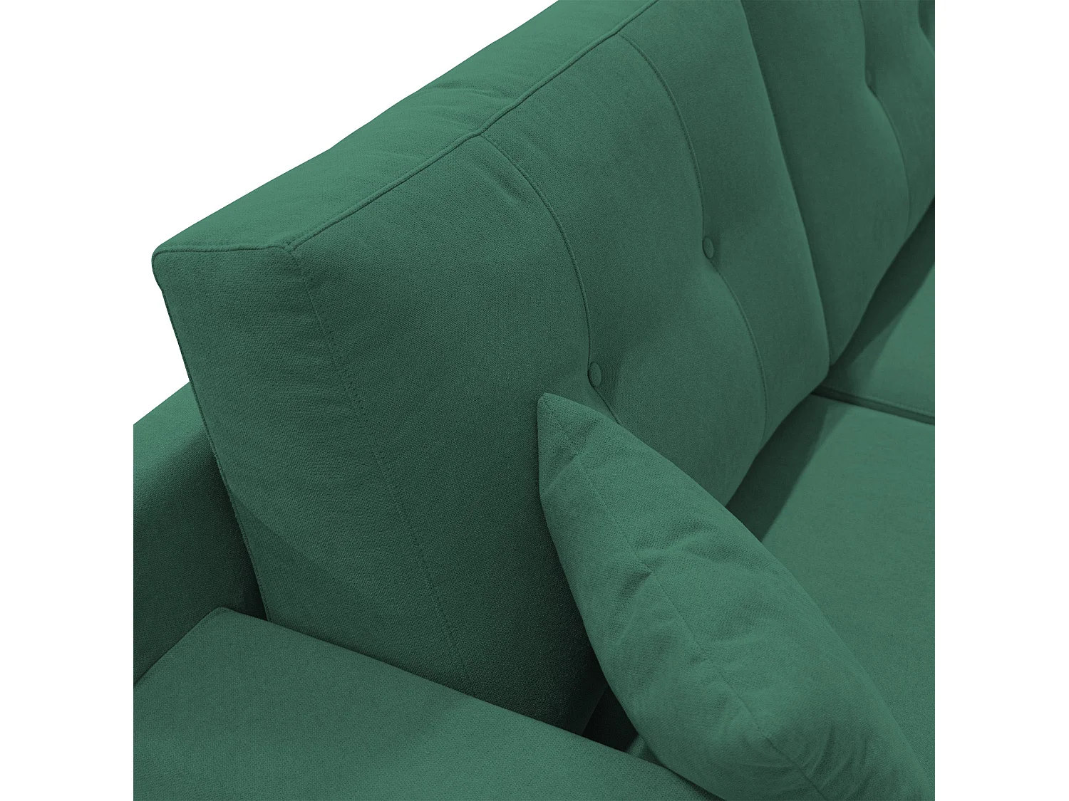 Danish Sofá moderno de tela suave e impermeable 206 cm Verde
