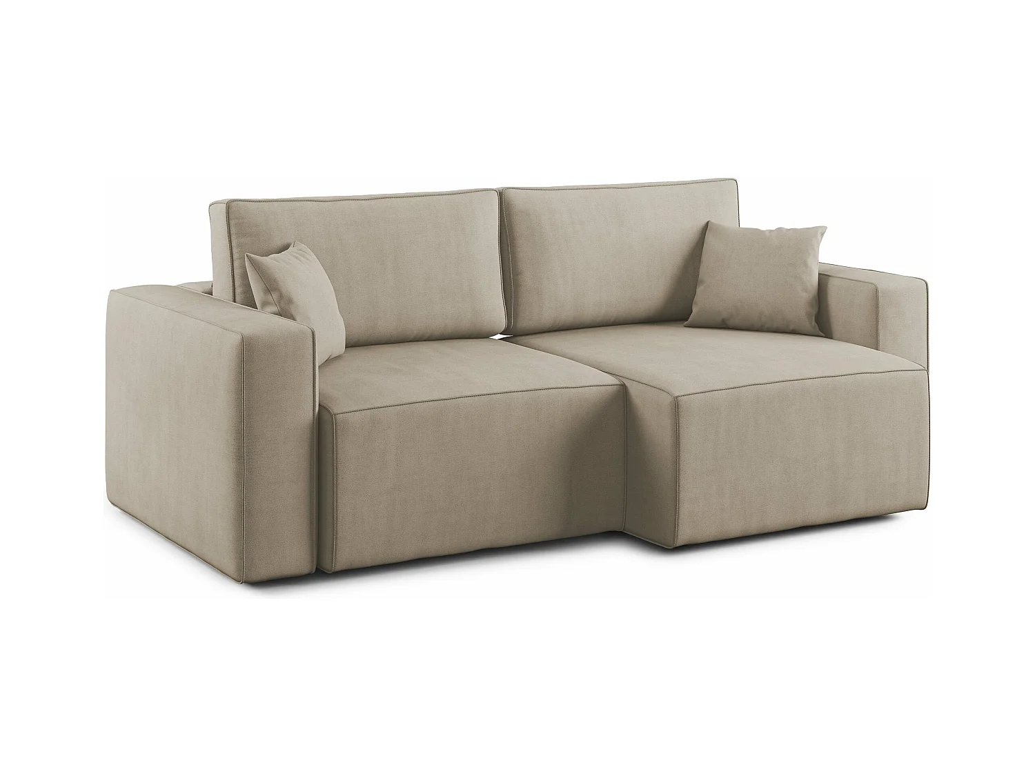 Morfeo Canapé avec assise amovible en tissu imperméable T02 215 cm beige