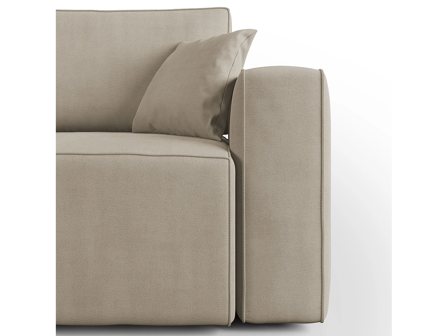 Morfeo Sofa mit ausziehbaren Sitzen aus weichem wasserfestem Stoff T02 215 cm beige