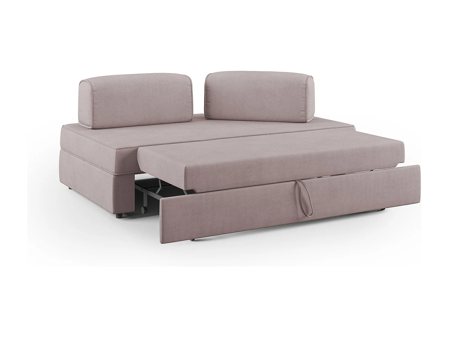 Liberty Sofa ohne ausziehbarer Ottomane mit beweglichen Rückenlehnen aus weichem wasserfestem Stoff T02 160 cm rosa