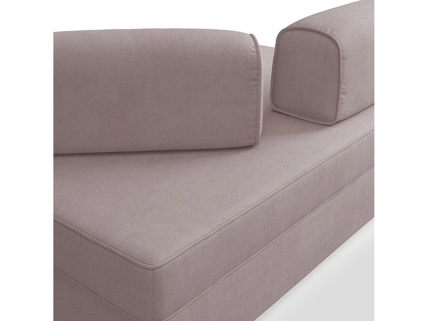 Liberty Sofa ohne ausziehbarer Ottomane mit beweglichen Rückenlehnen aus weichem wasserfestem Stoff T02 160 cm rosa