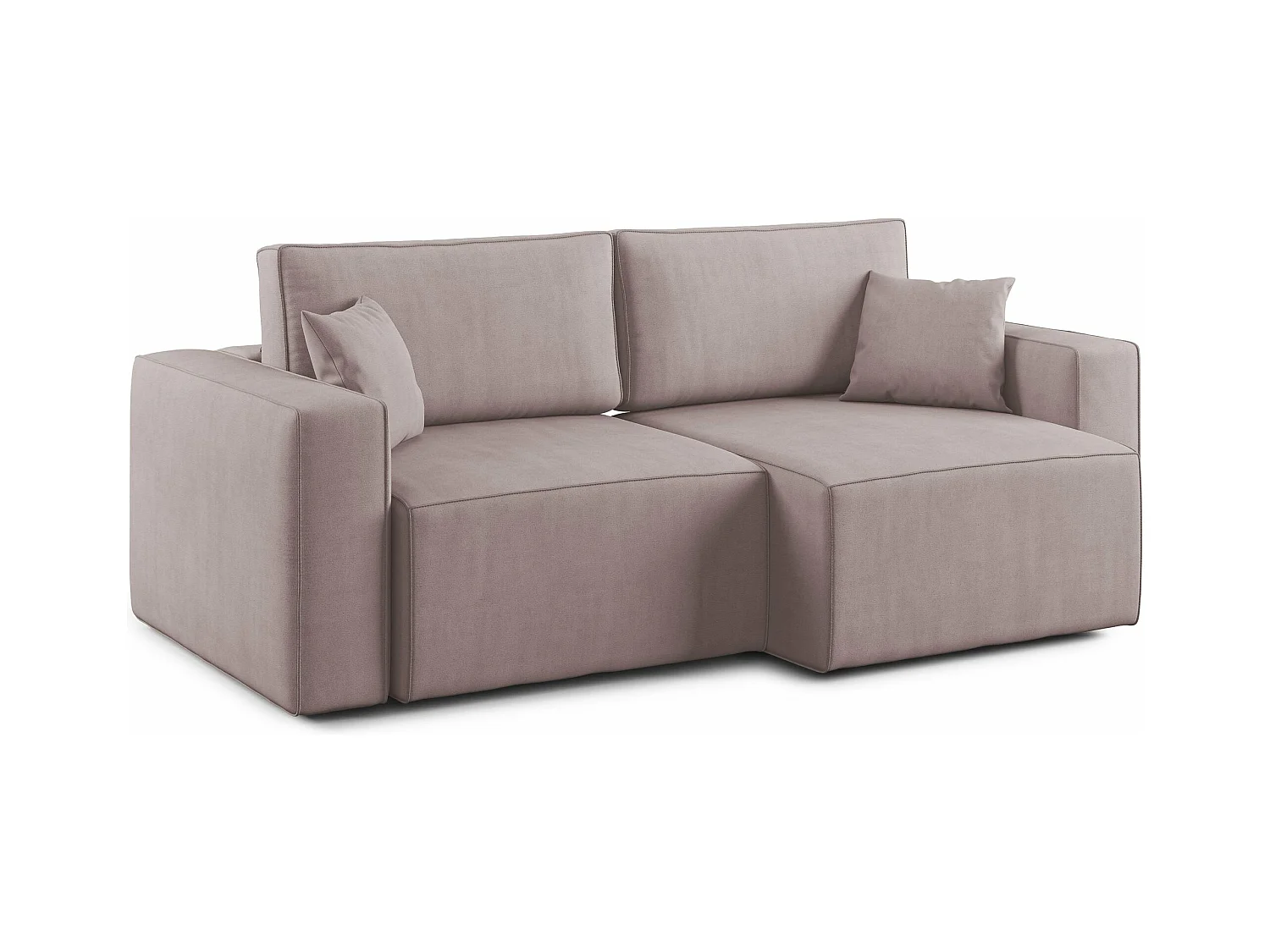 Morfeo Canapé avec assise amovible en tissu imperméable T02 180 cm rose