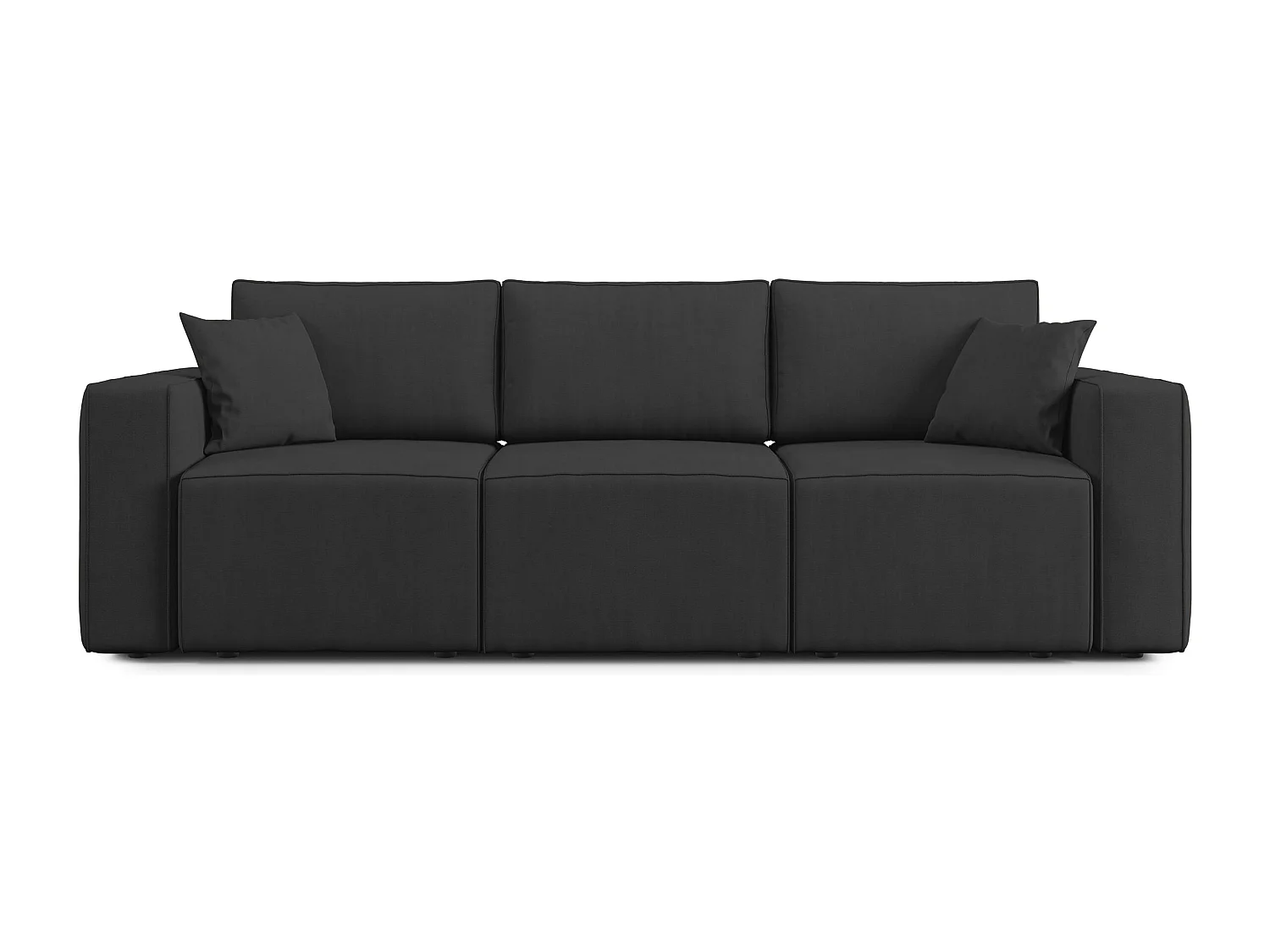 Morfeo Sofá con asiento extraíble en tela impermeable 245 cm Negro