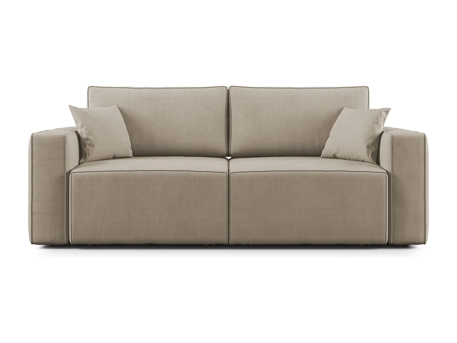 Morfeo Sofa mit ausziehbaren Sitzen aus weichem wasserfestem Stoff T02 180 cm beige