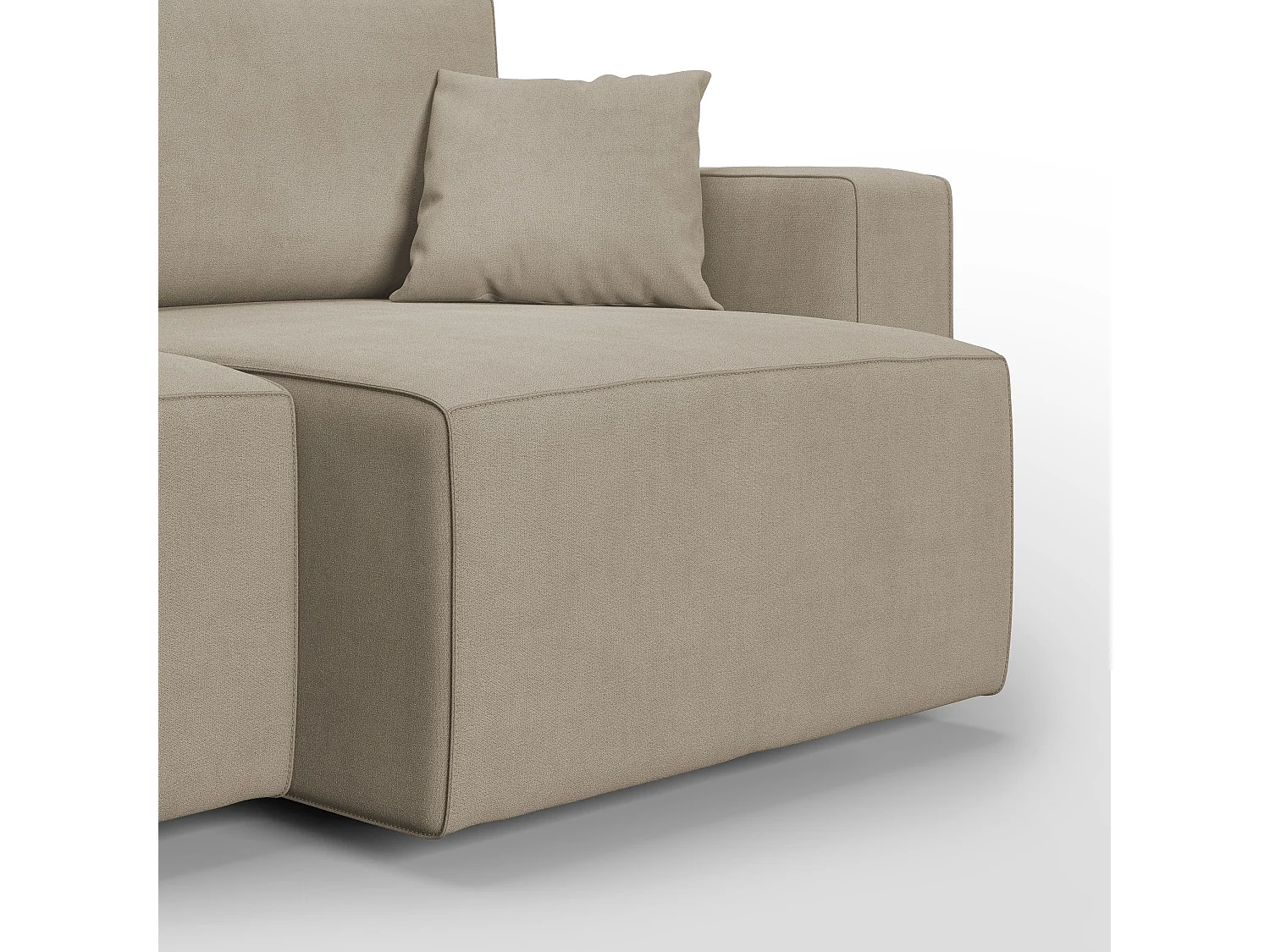 Morfeo Sofa mit ausziehbaren Sitzen aus weichem wasserfestem Stoff T02 180 cm beige