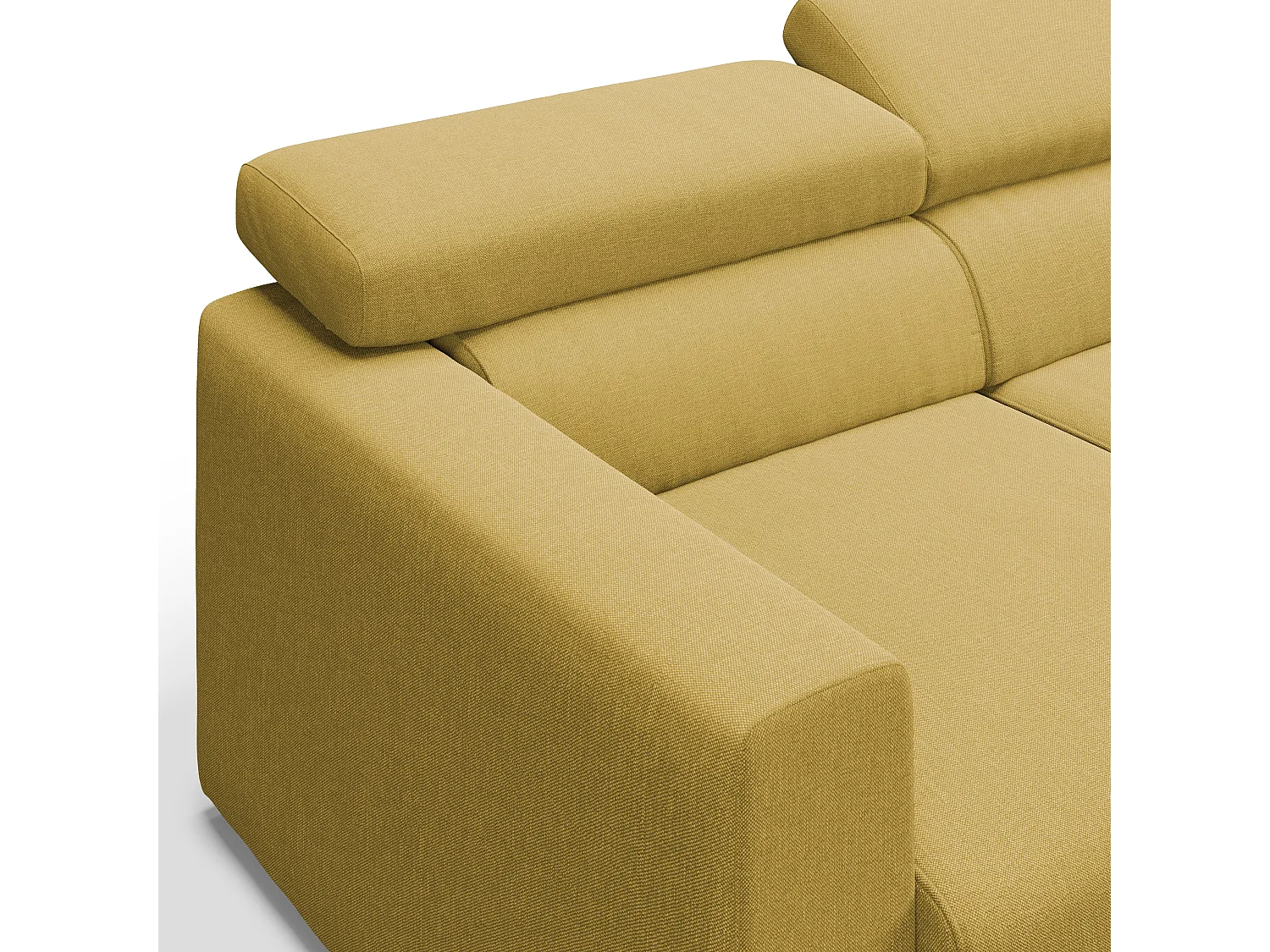 Dylan Divano a 3 sedute con estraibile a cassettone in tessuto simil cotone impermeabile T13 240 cm giallo