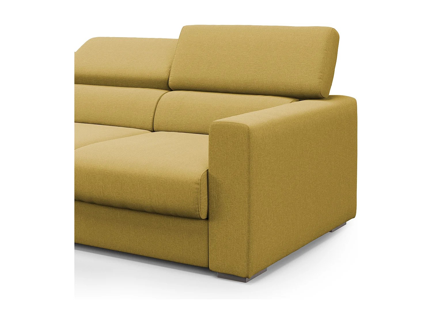 Dylan Divano a 3 sedute con estraibile a cassettone in tessuto simil cotone impermeabile T13 240 cm giallo