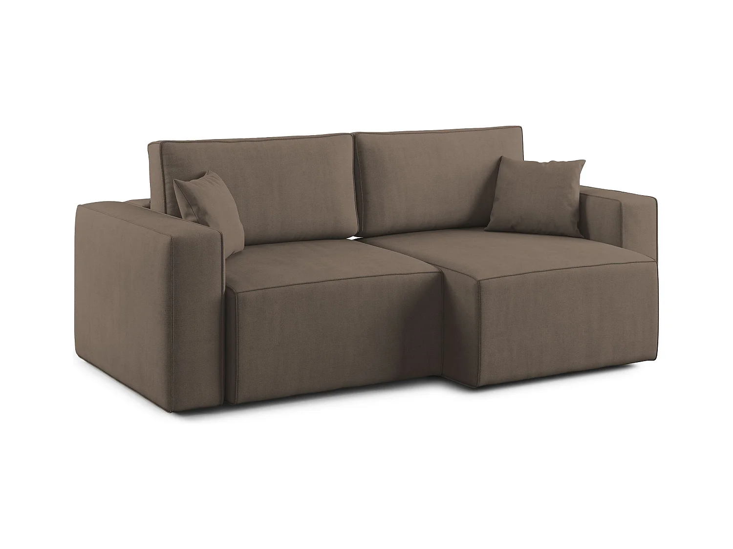 Morfeo Canapé avec assise amovible en tissu imperméable T02 215 cm brun