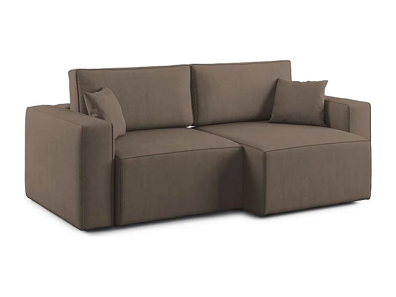Morfeo Sofa mit ausziehbaren Sitzen aus weichem wasserfestem Stoff T02 215 cm braun